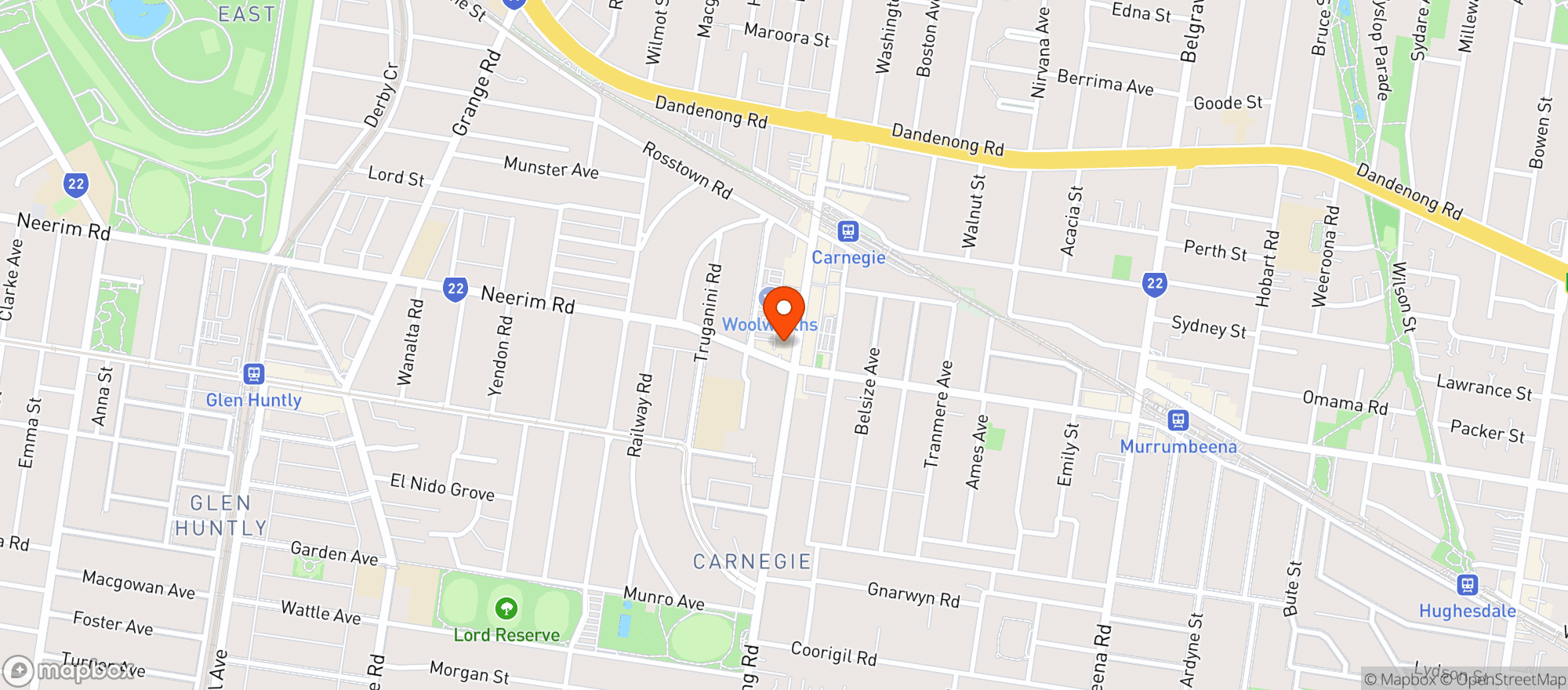 Map showing Carnegie Cellars