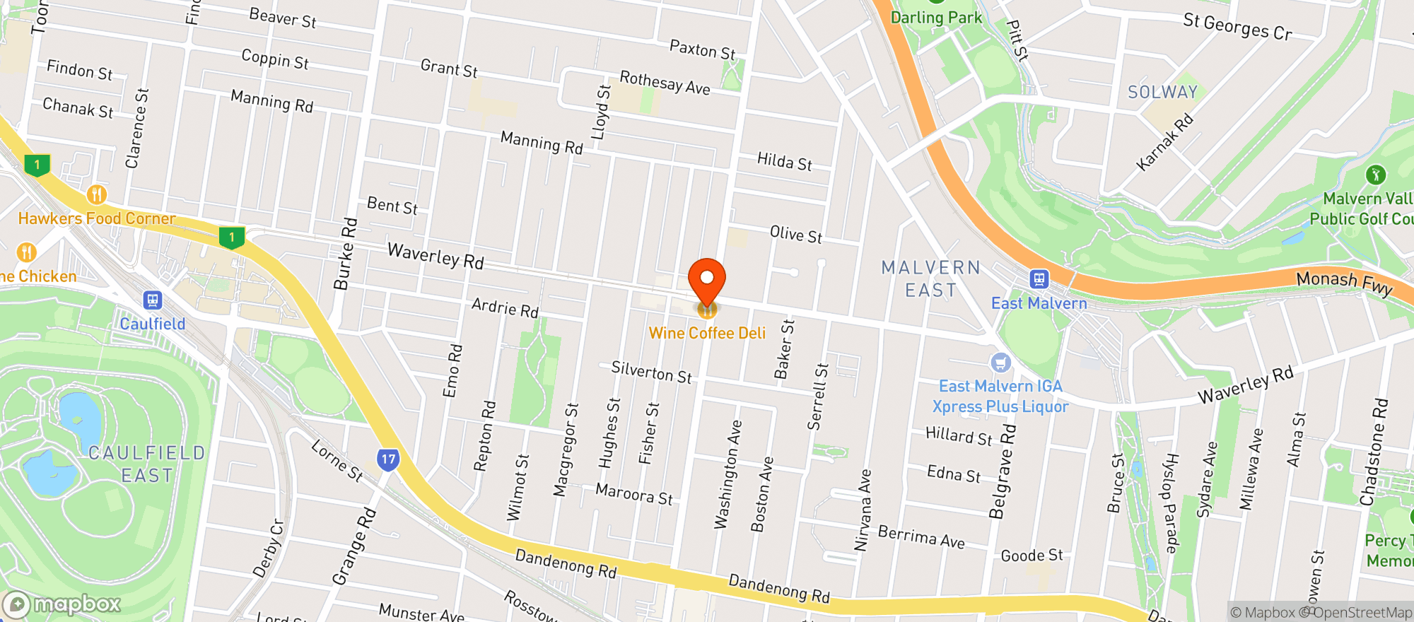 Map showing Easy Sure Aus Pty Ltd