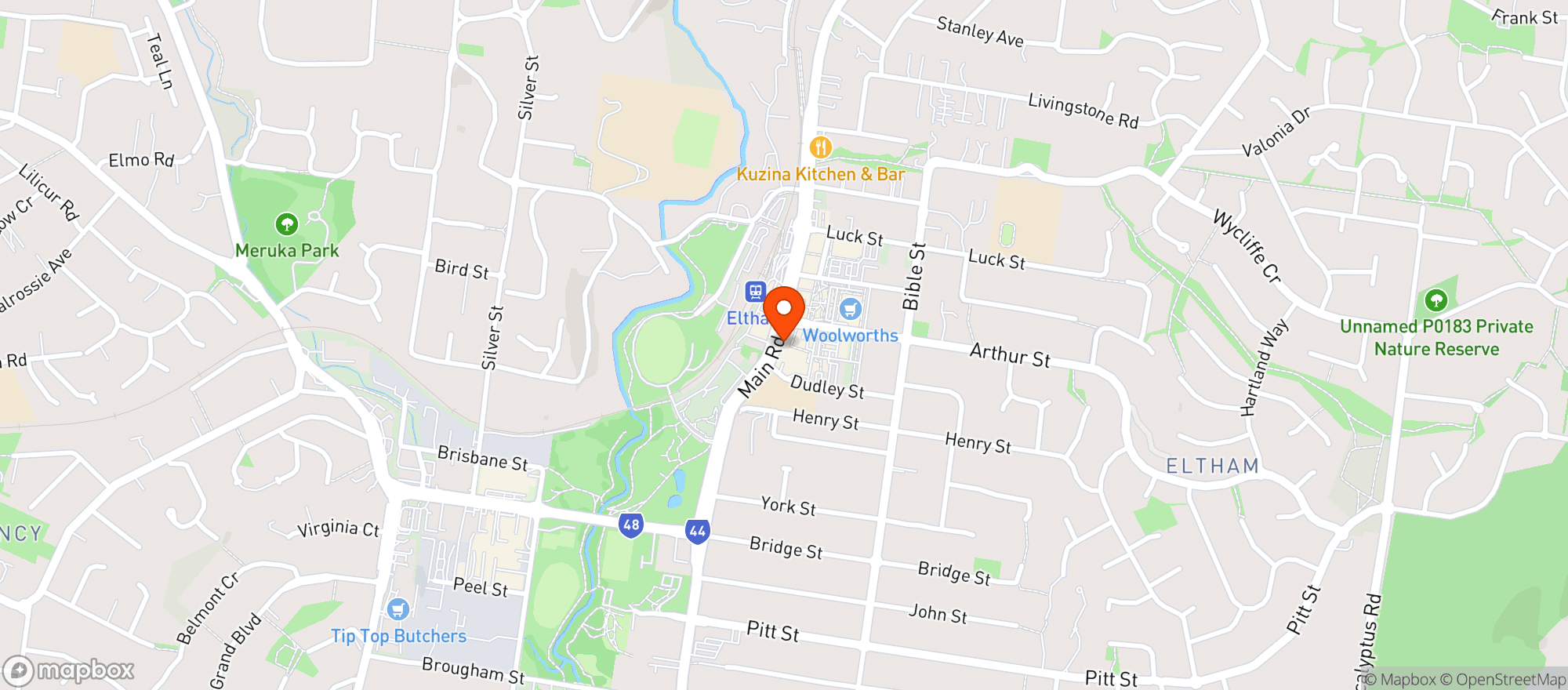 Map showing Liquorland Eltham Village
