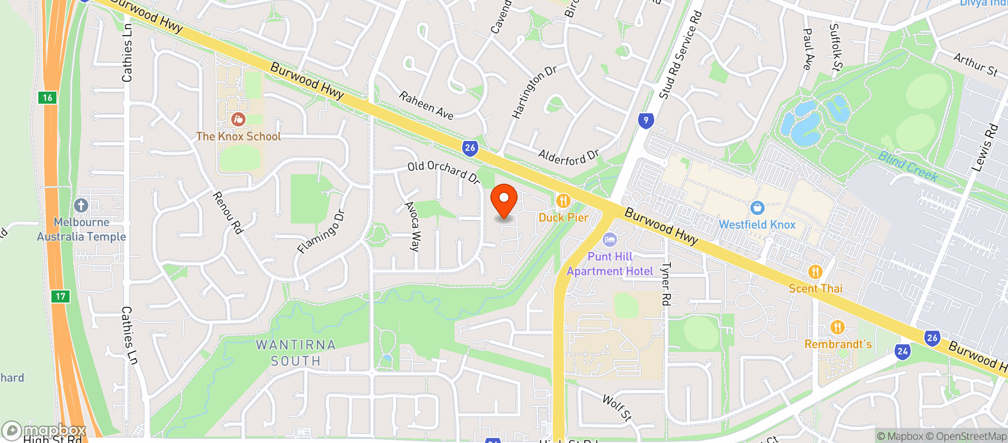 Map showing Liquorland Knox City