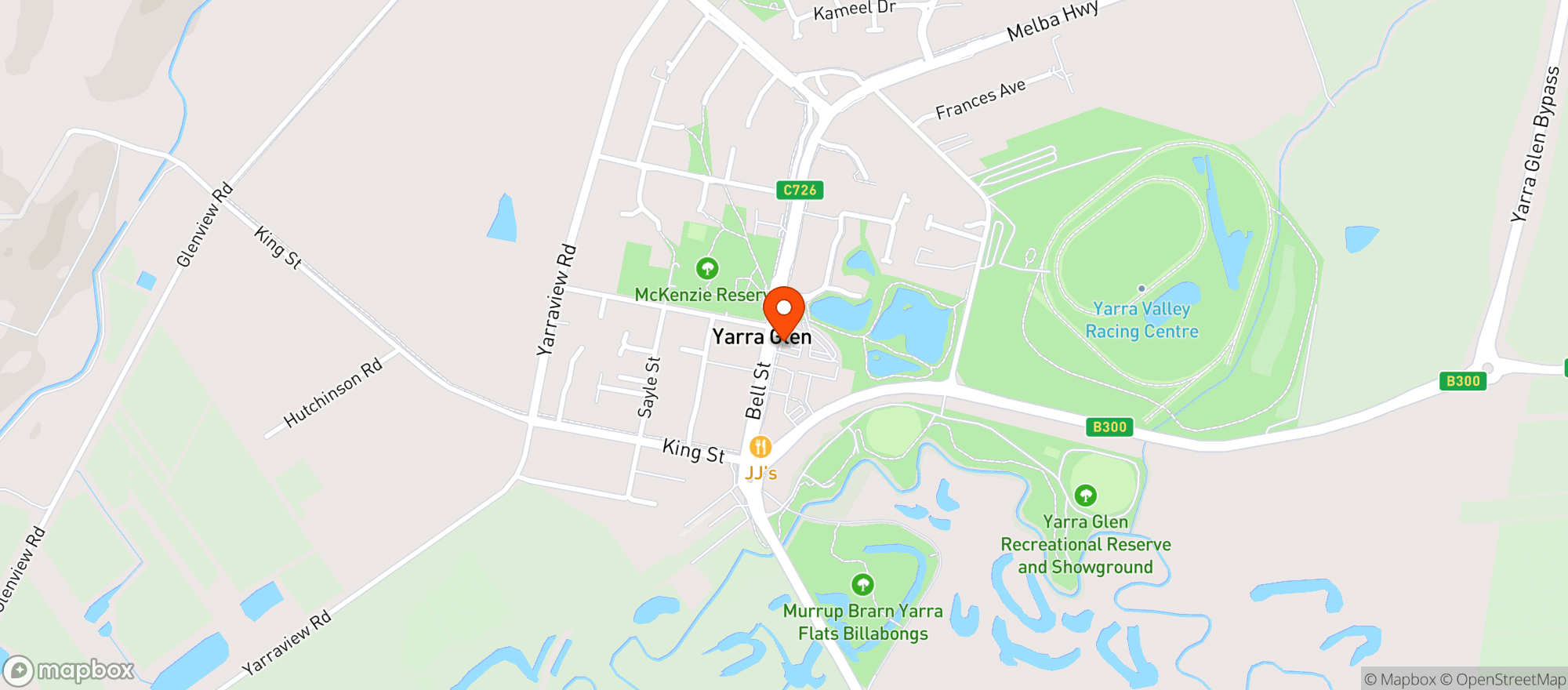 Map showing Ritchies IGA Yarra Glen