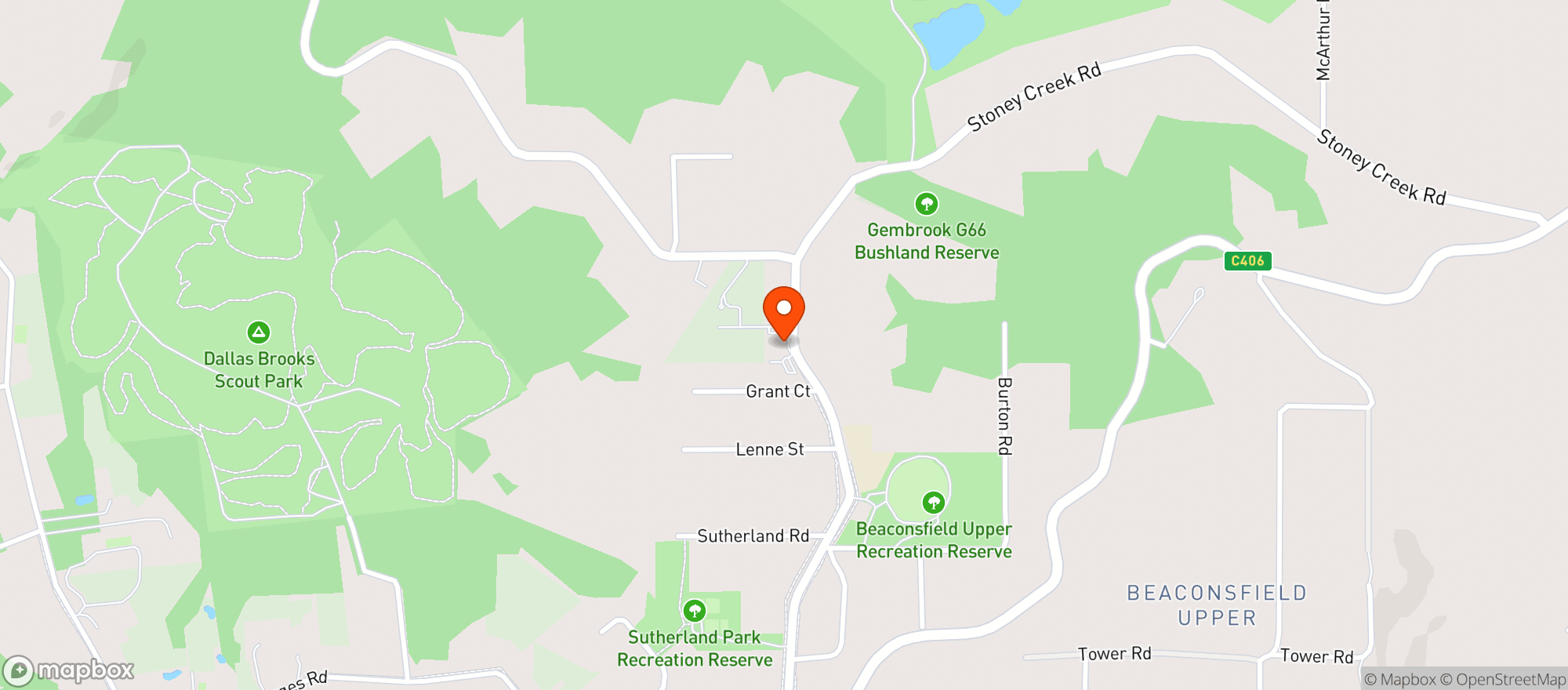 Map showing Pine Grove Hotel