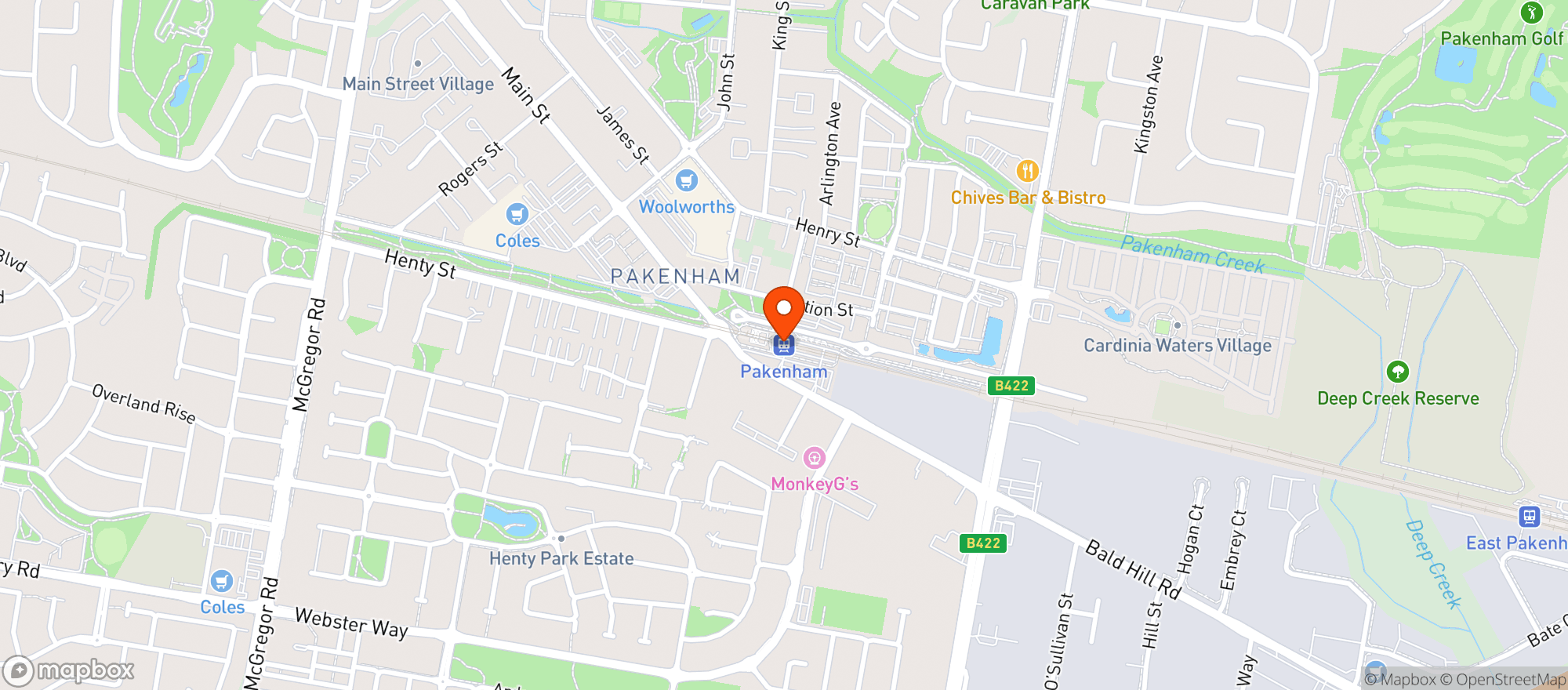 Map showing Liquorland Pakenham