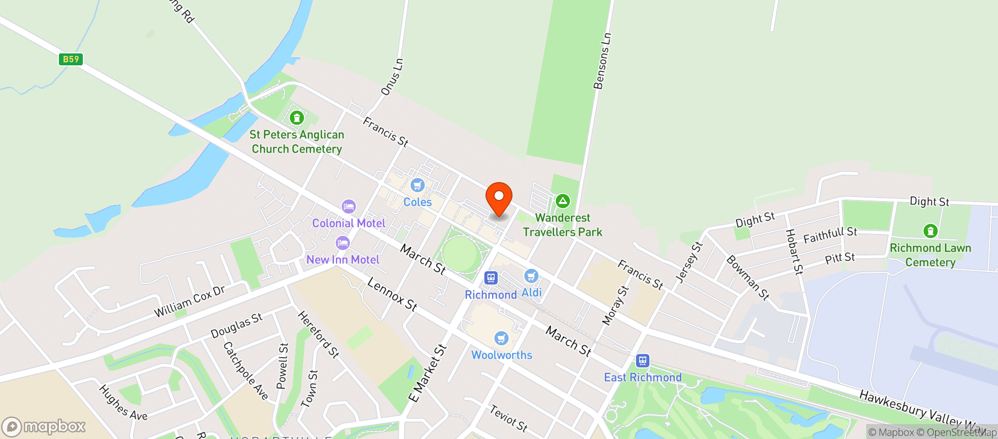 Map showing Richmond (NSW) Dan Murphy