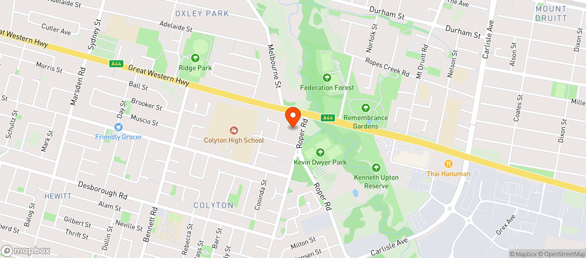 Map showing Colyton Dan Murphys