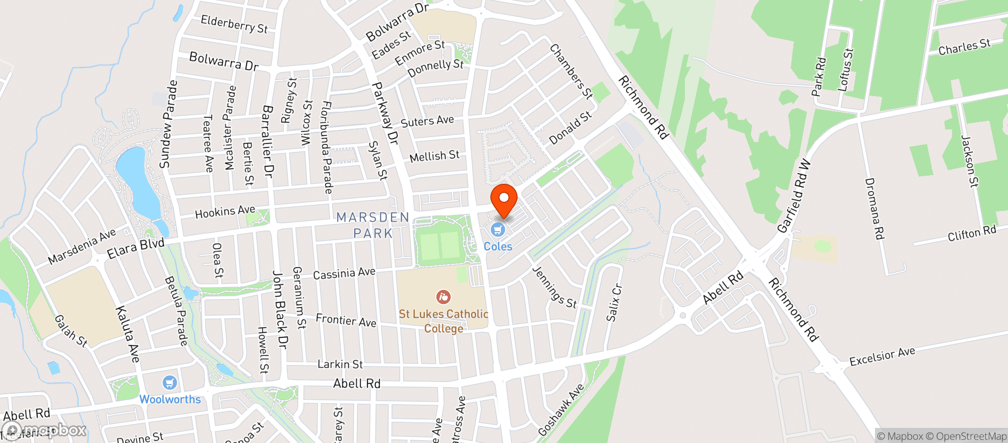 Map showing Liquorland Elara