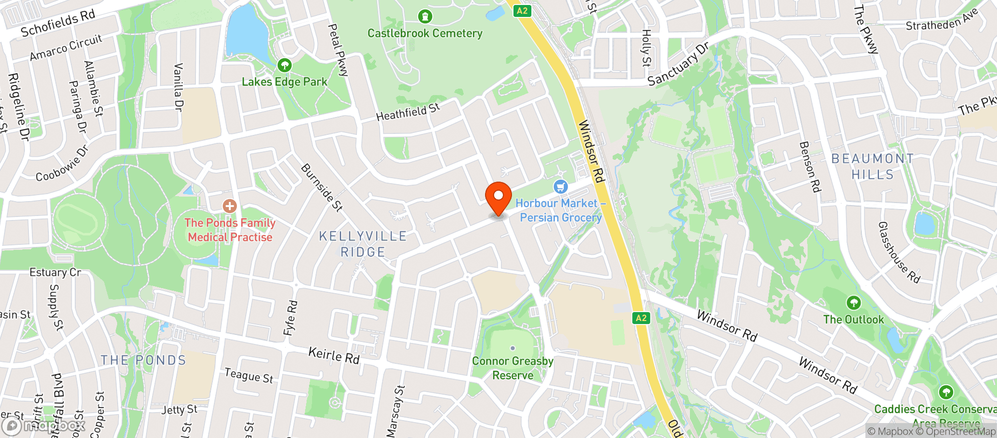 Map showing Rouse Hill Dan Murphys
