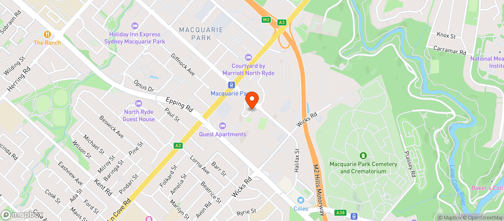 Map showing Towradgi Beach Hotel