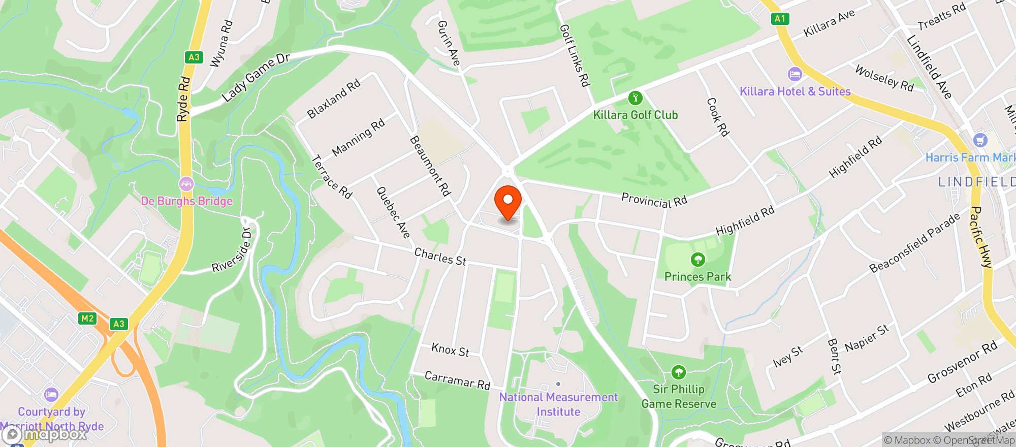Map showing Liquorland Lindfield