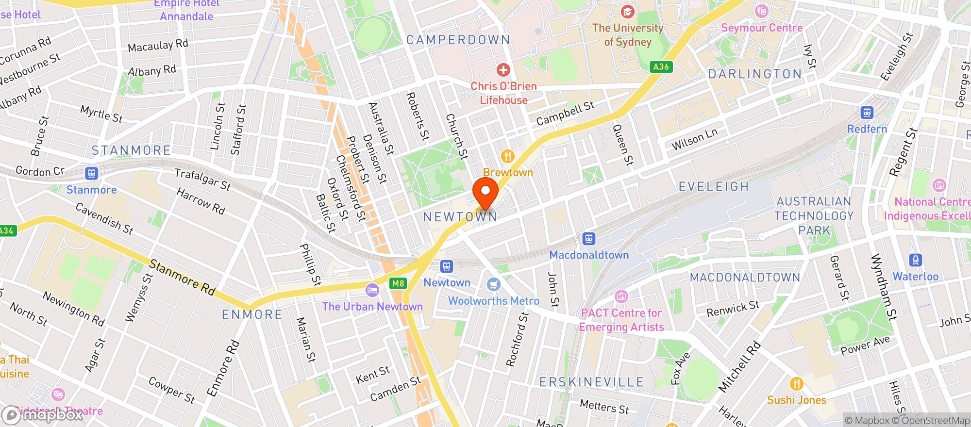 Map showing Odd Culture Bottle Shop