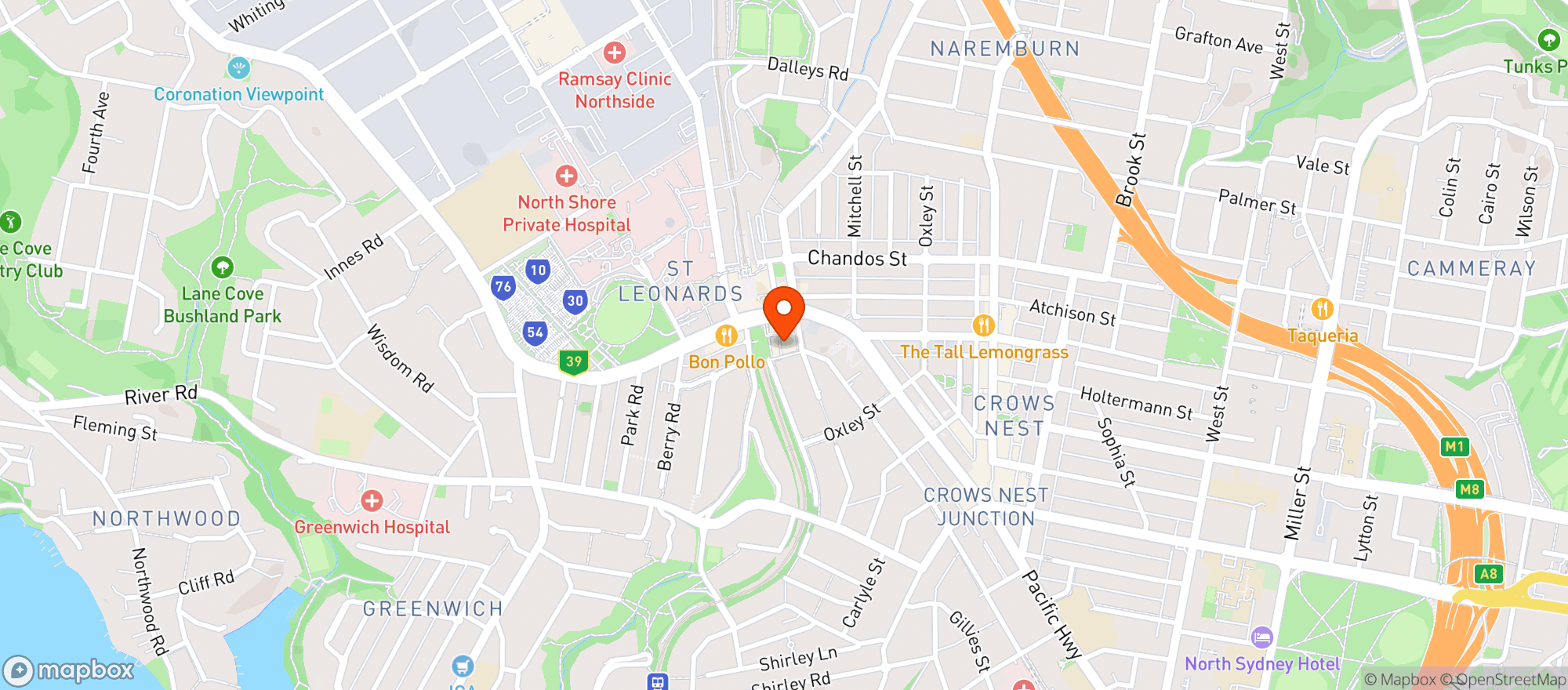 Map showing Liquorland St Leonards