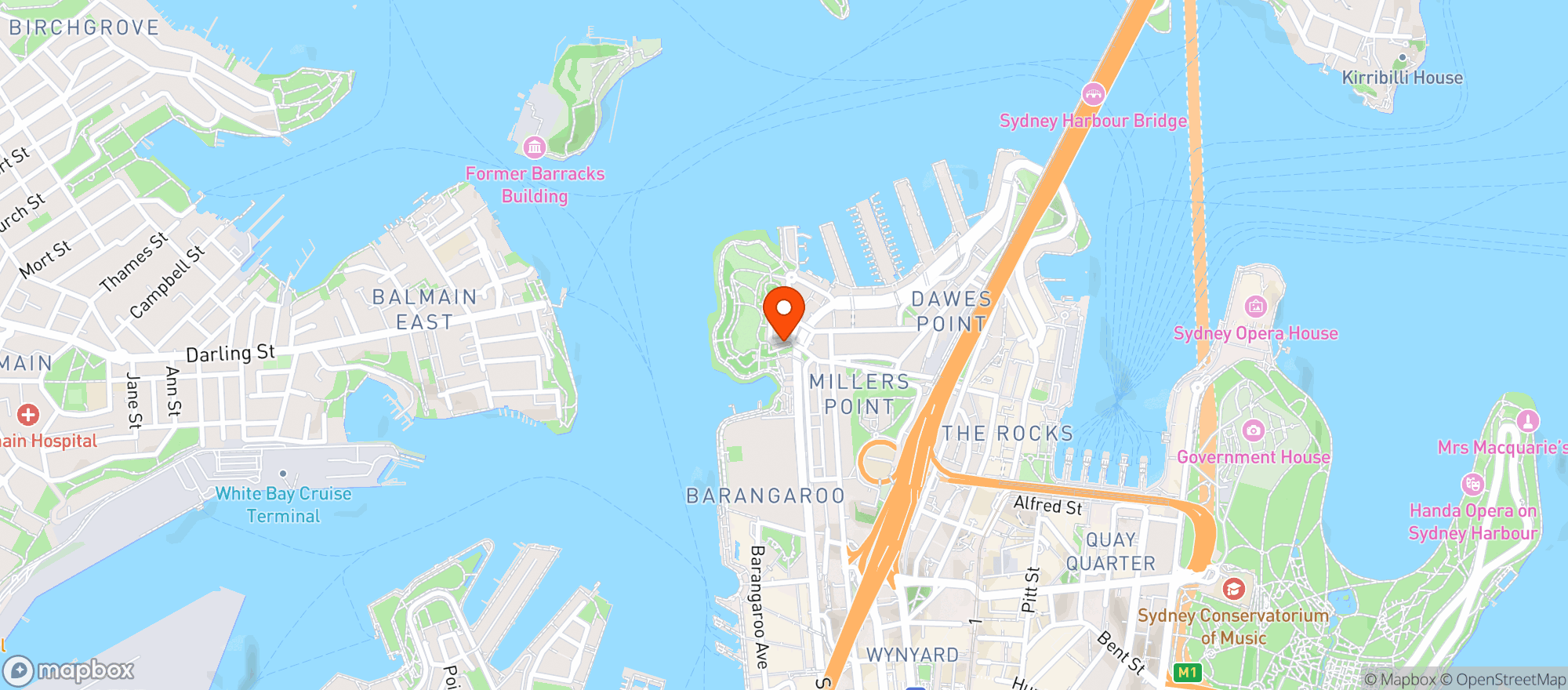 Map showing Hotel Palisade