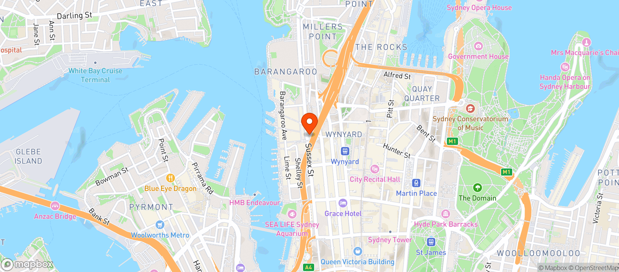 Map showing The Sussex Hotel