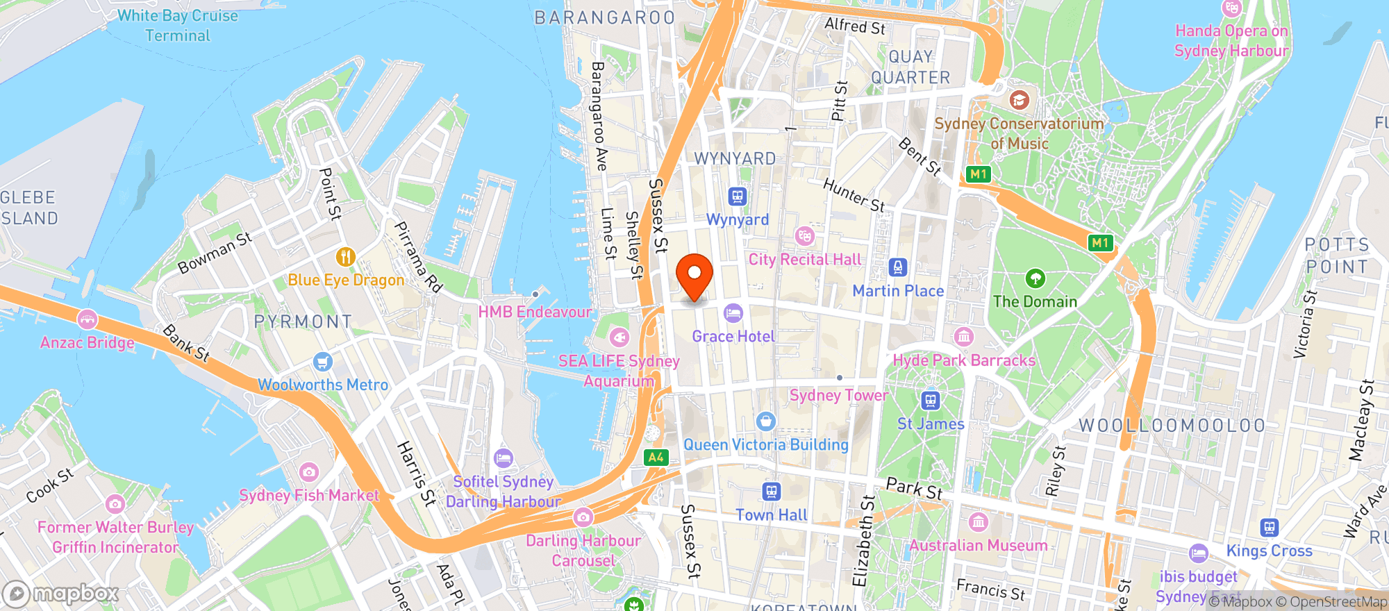 Map showing The Charles Sydney