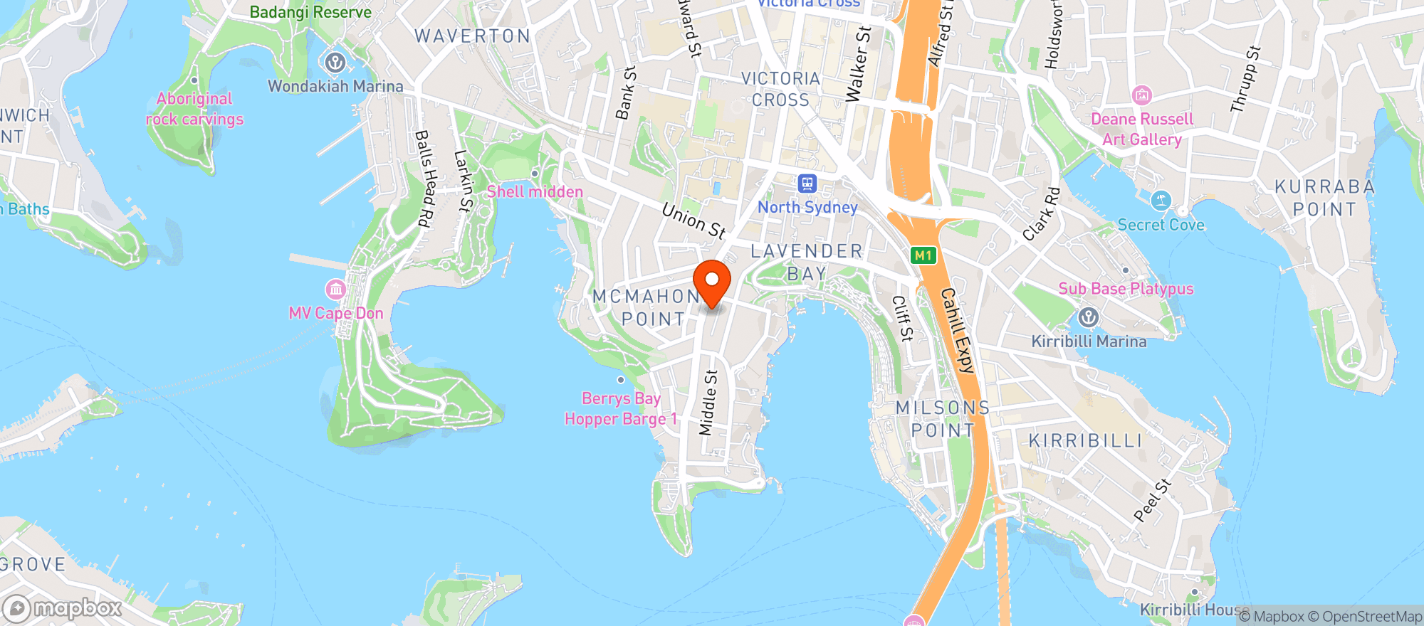 Map showing Fiore Cafe