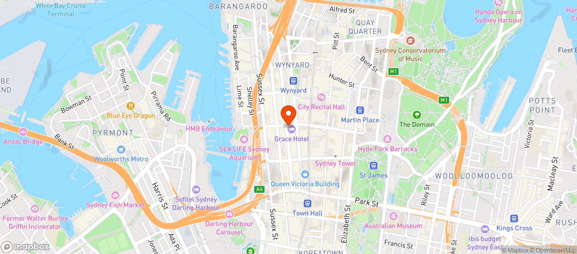 Map showing P J O'brien's Irish Pub