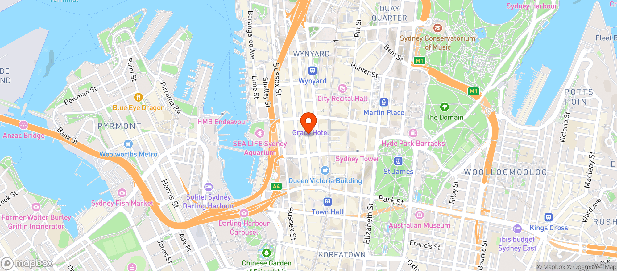 Map showing The Baxter Inn