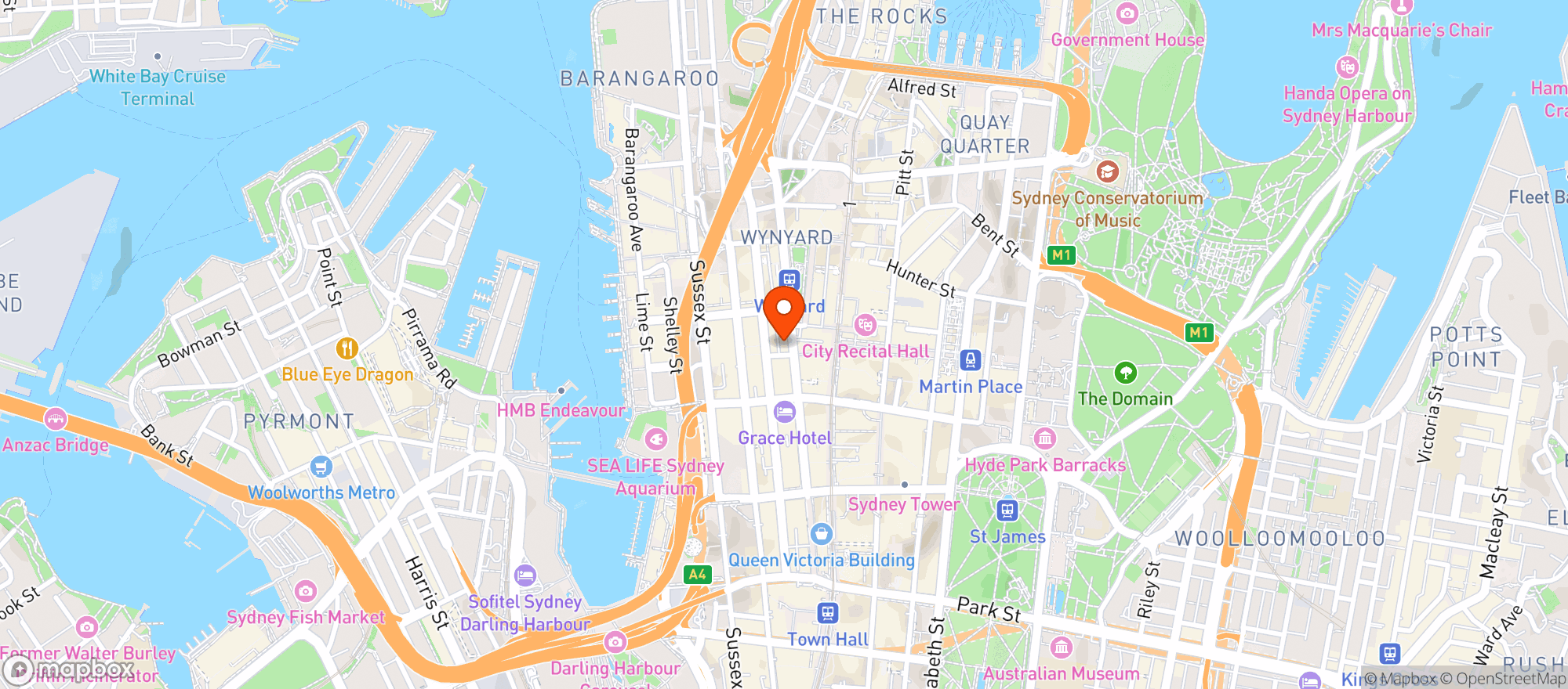 Map showing Stitch Bar