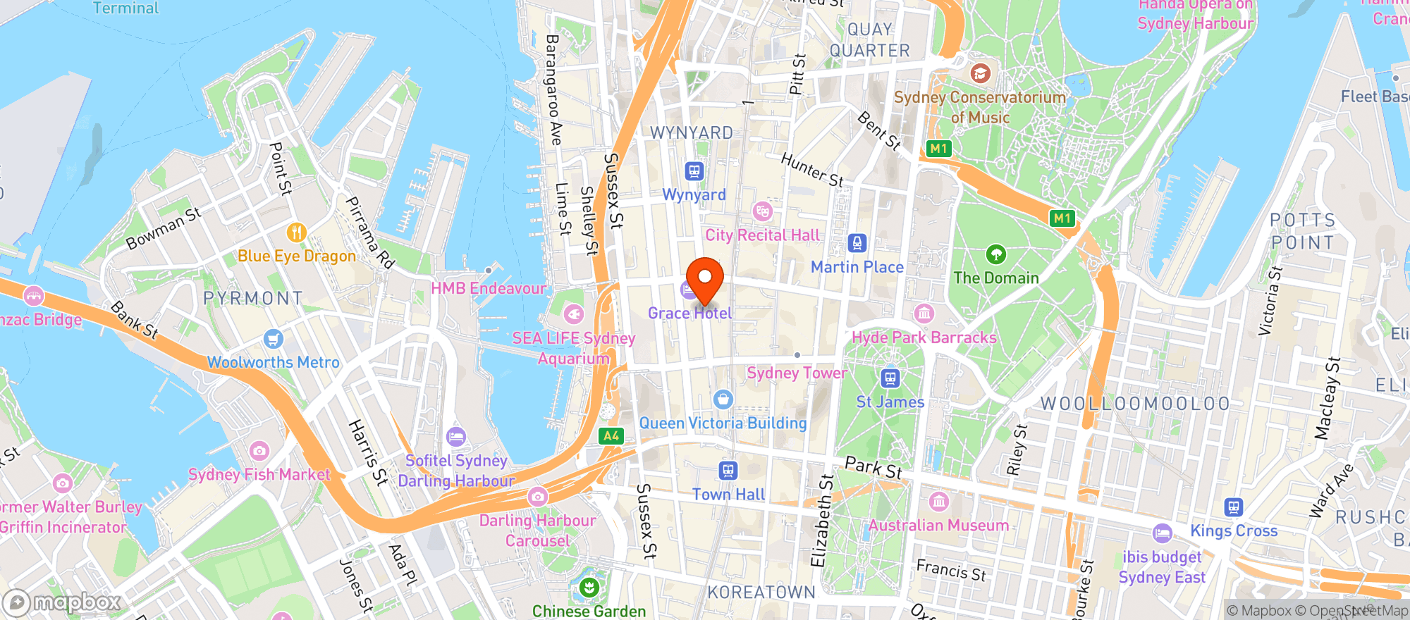 Map showing The Bavarian - York St.