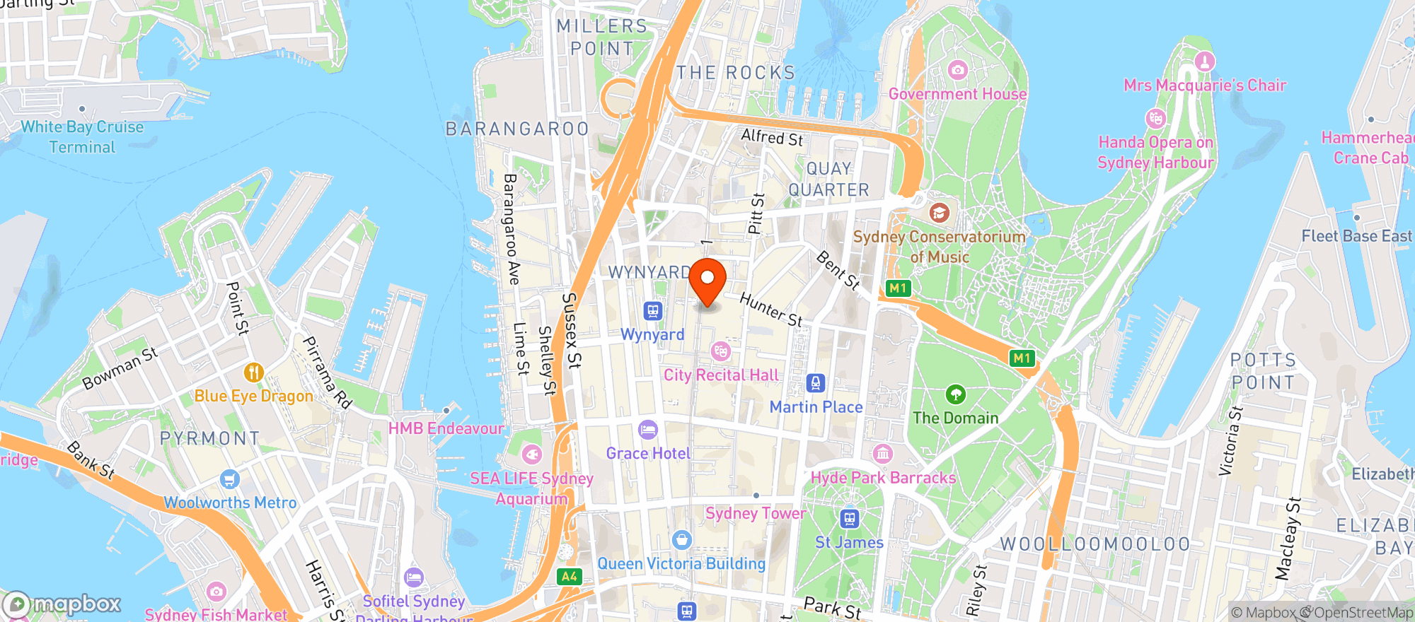 Map showing Jimmy’s Falafel