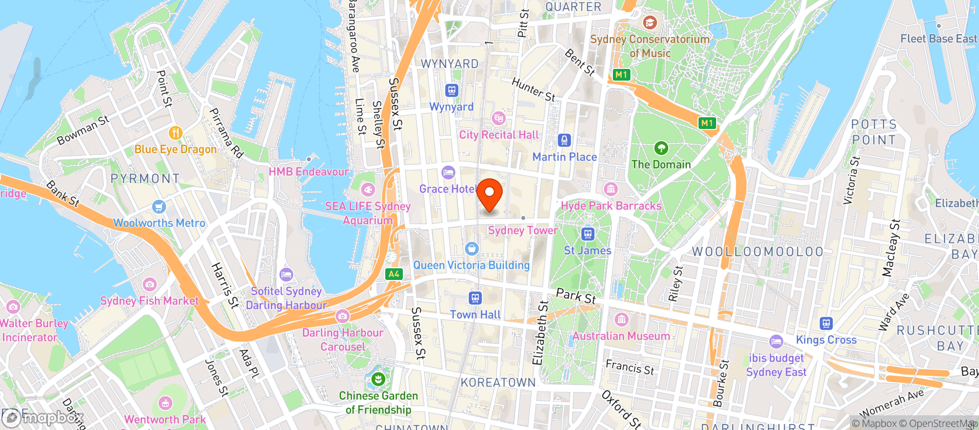 Map showing Swissôtel