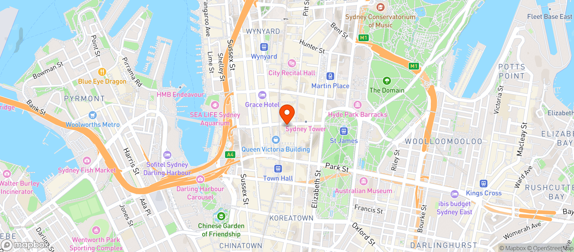 Map showing Qt Canberra