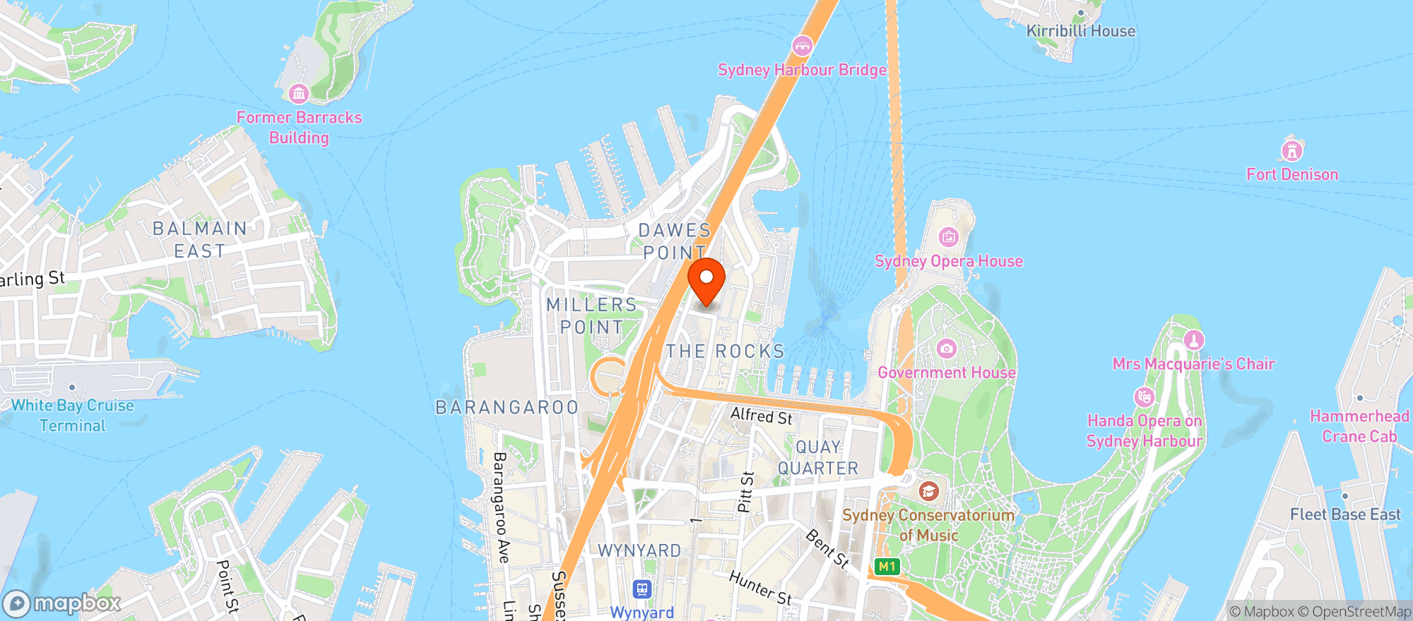 Map showing Saké Restaurant & Bar