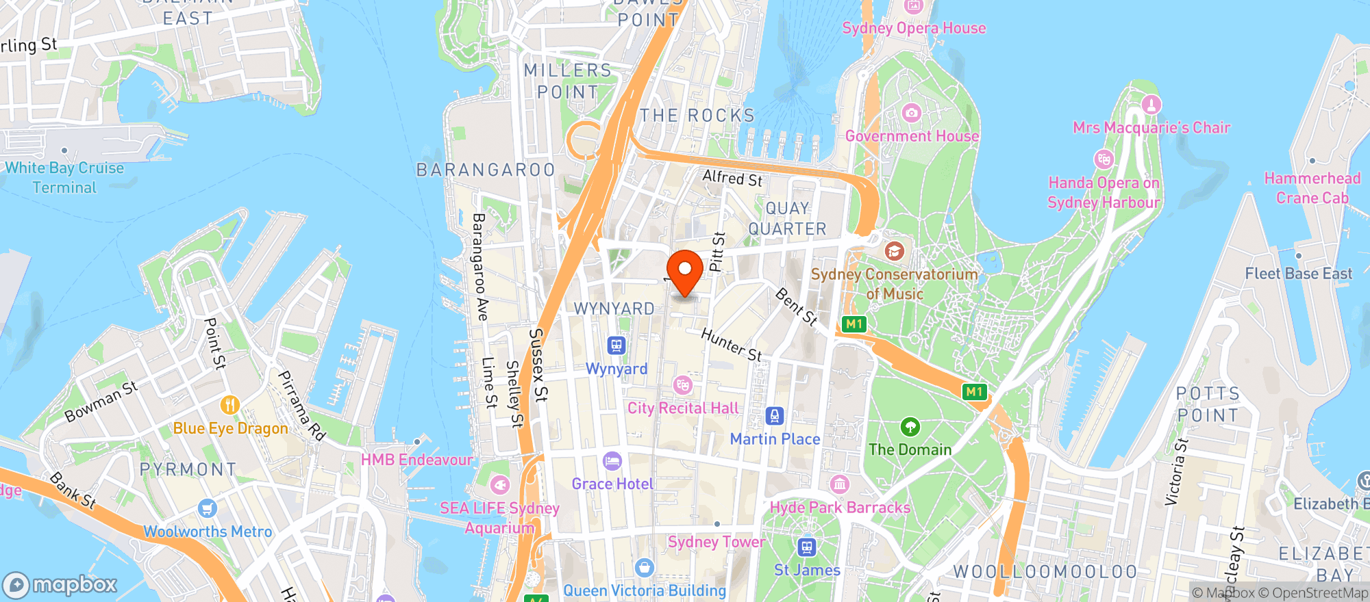 Map showing Obar & Dining