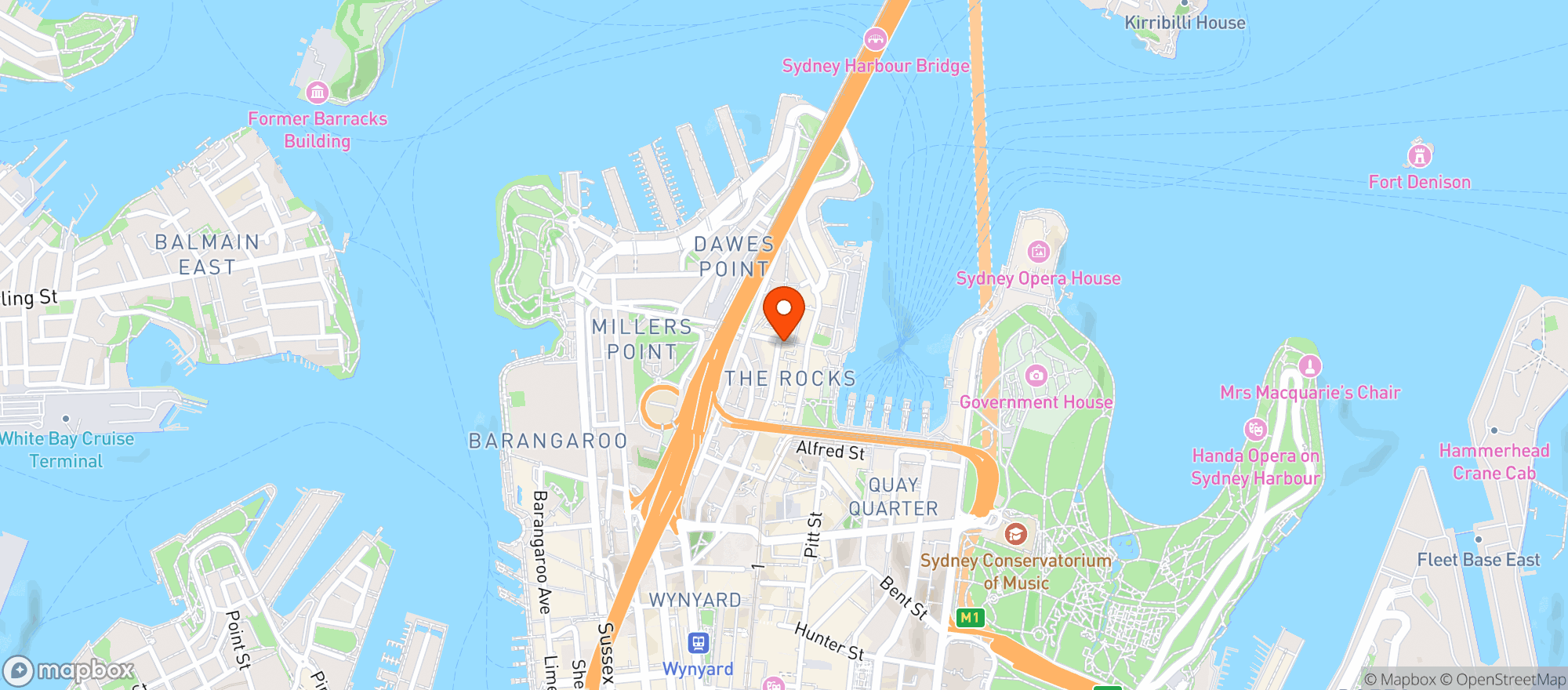 Map showing Endeavour Tap Rooms