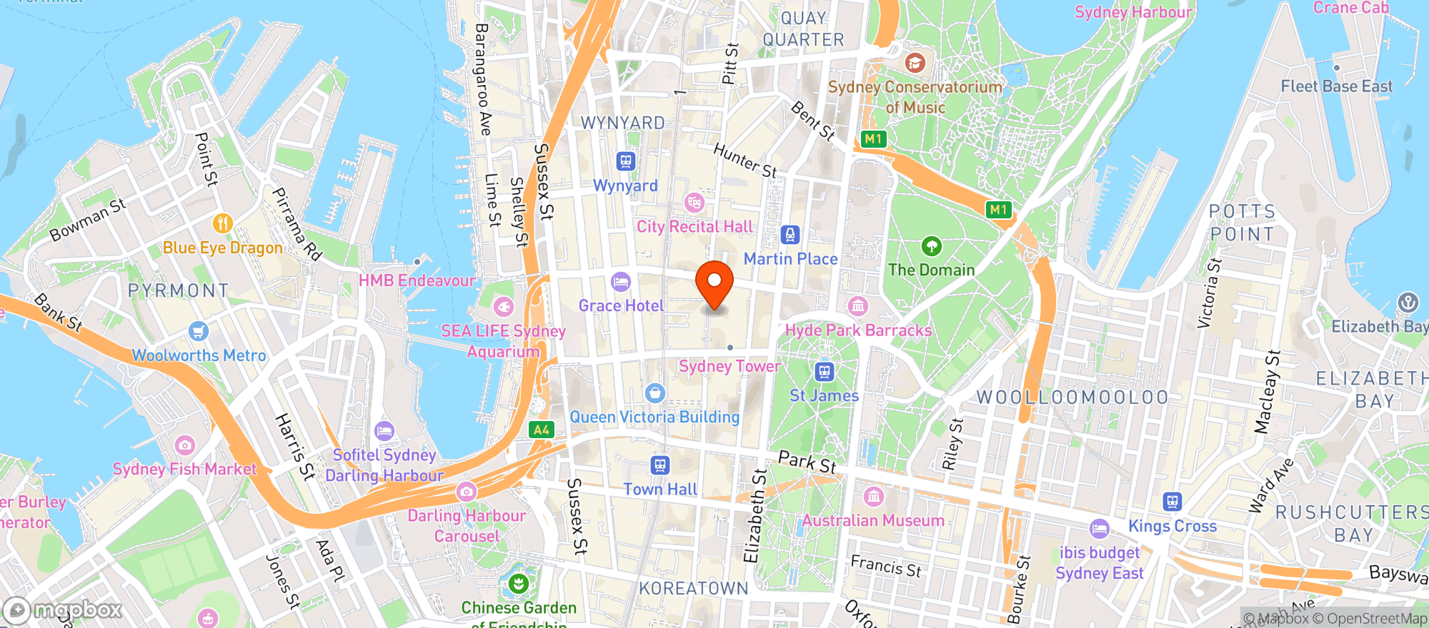 Map showing Fratelli Fresh - Westfield Sydney