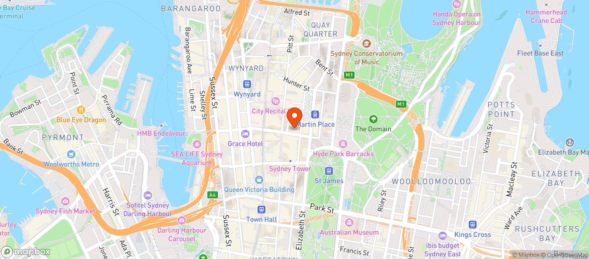 Map showing Cabana Bar