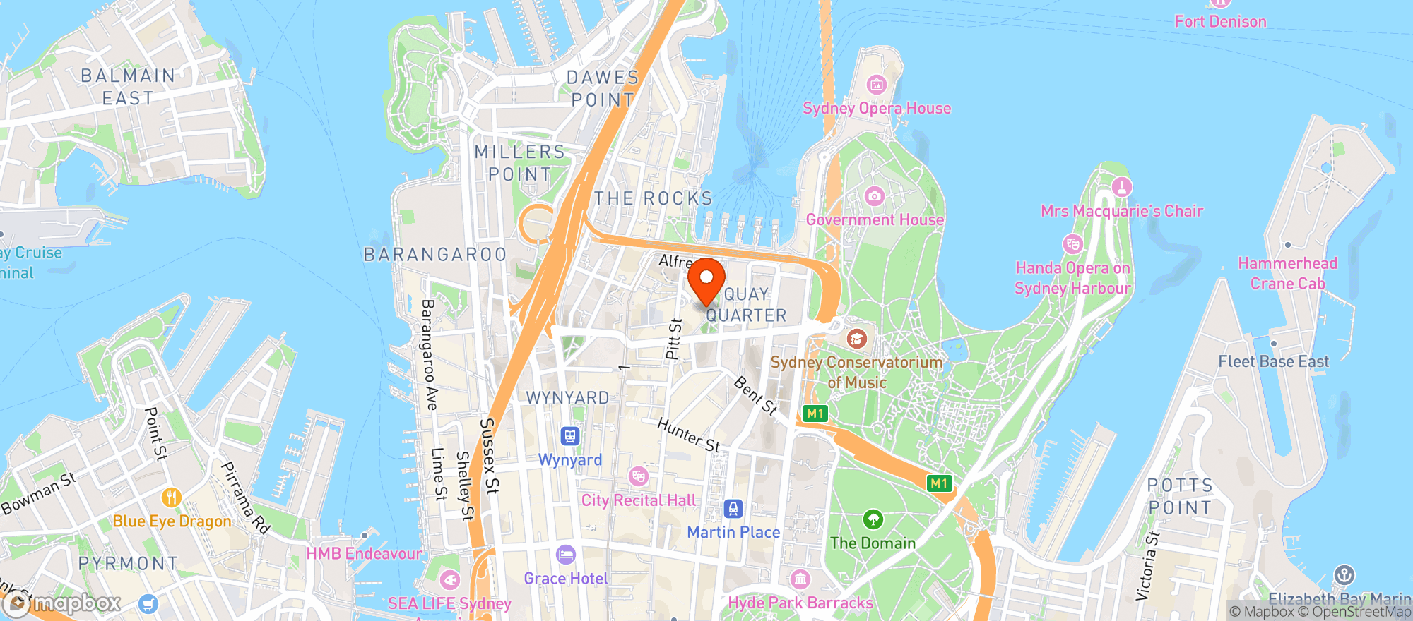 Map showing Mary's Underground