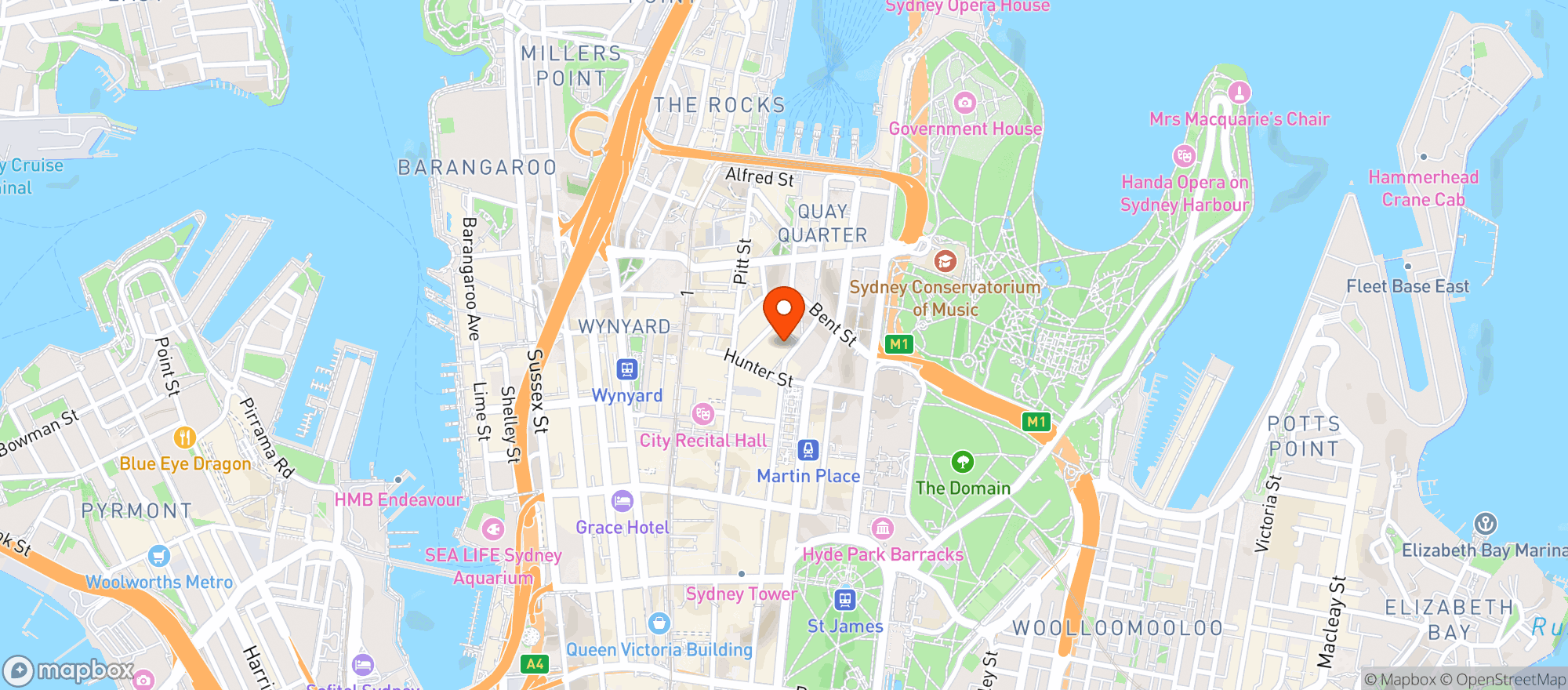 Map showing Chophouse Sydney