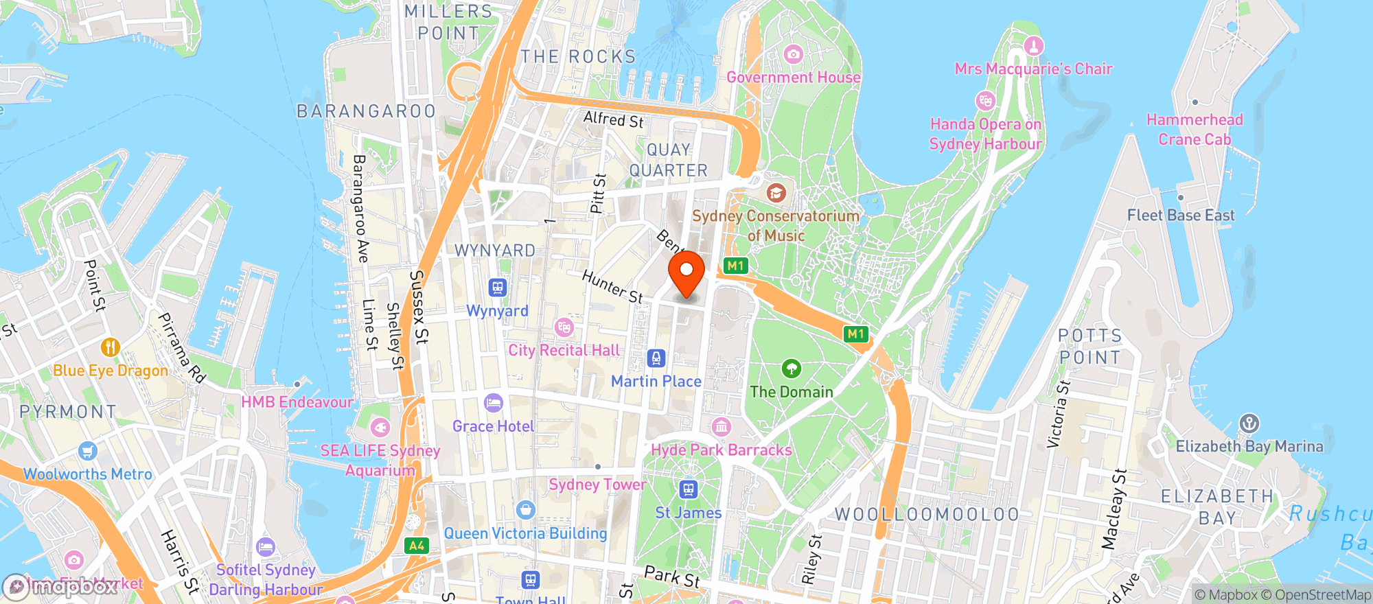 Map showing Hays - Recruitment Agency Sydney