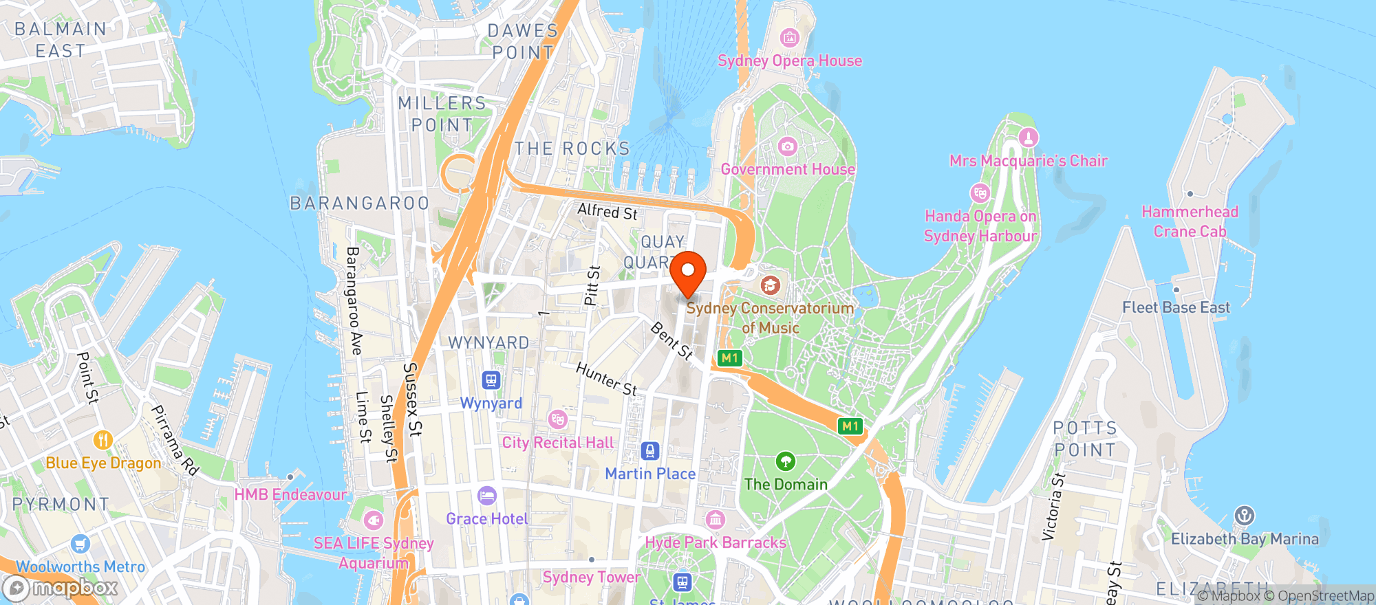 Map showing Bar Luca