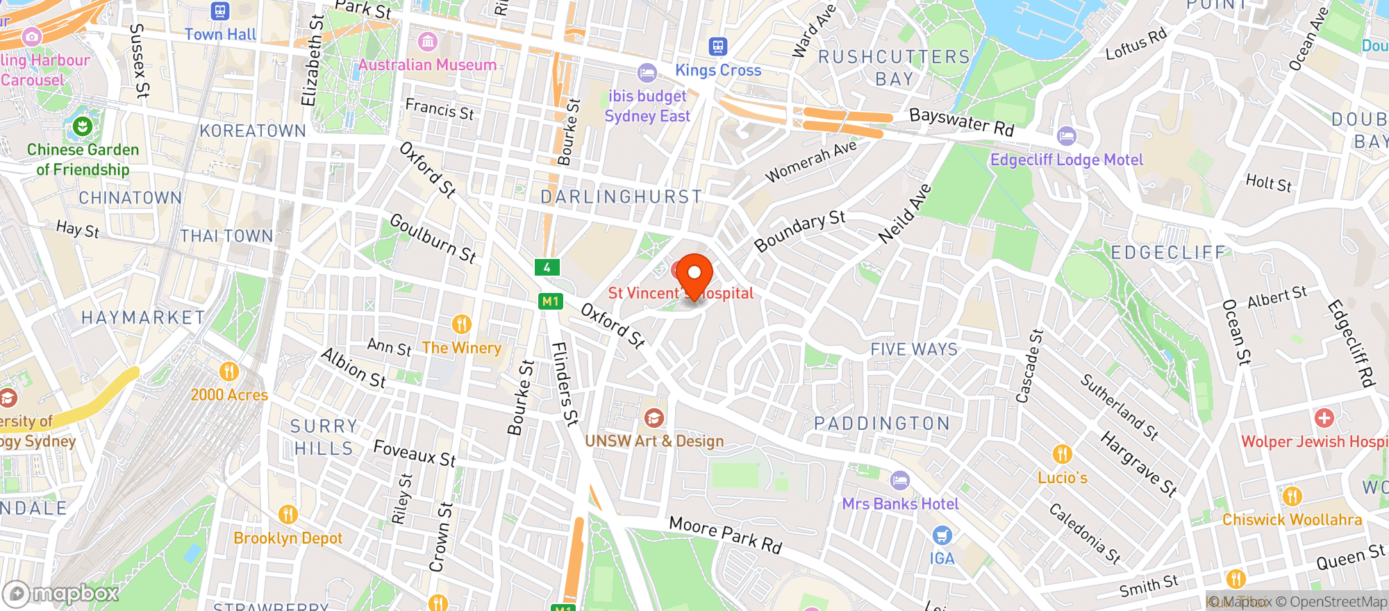 Map showing Ada's Affair