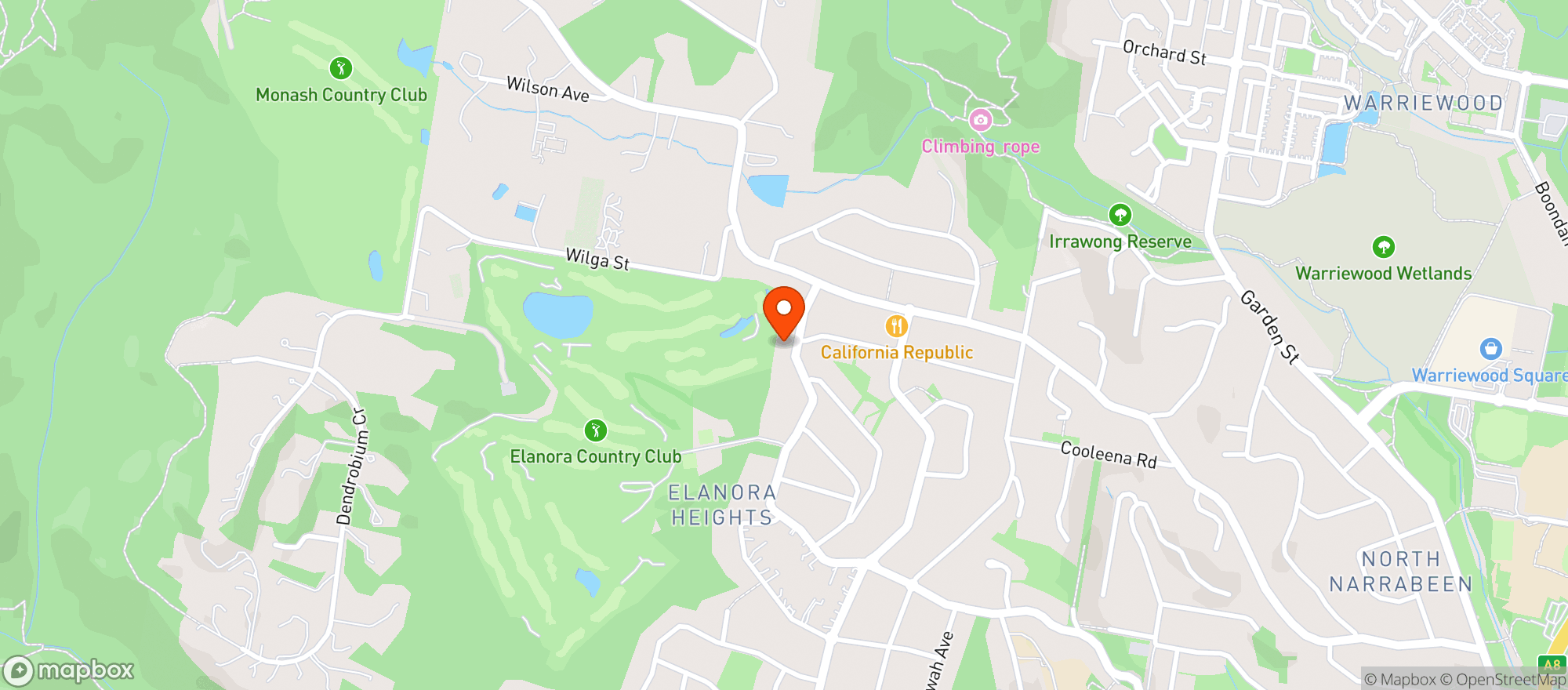 Map showing Elanora Heights Dan Murphys