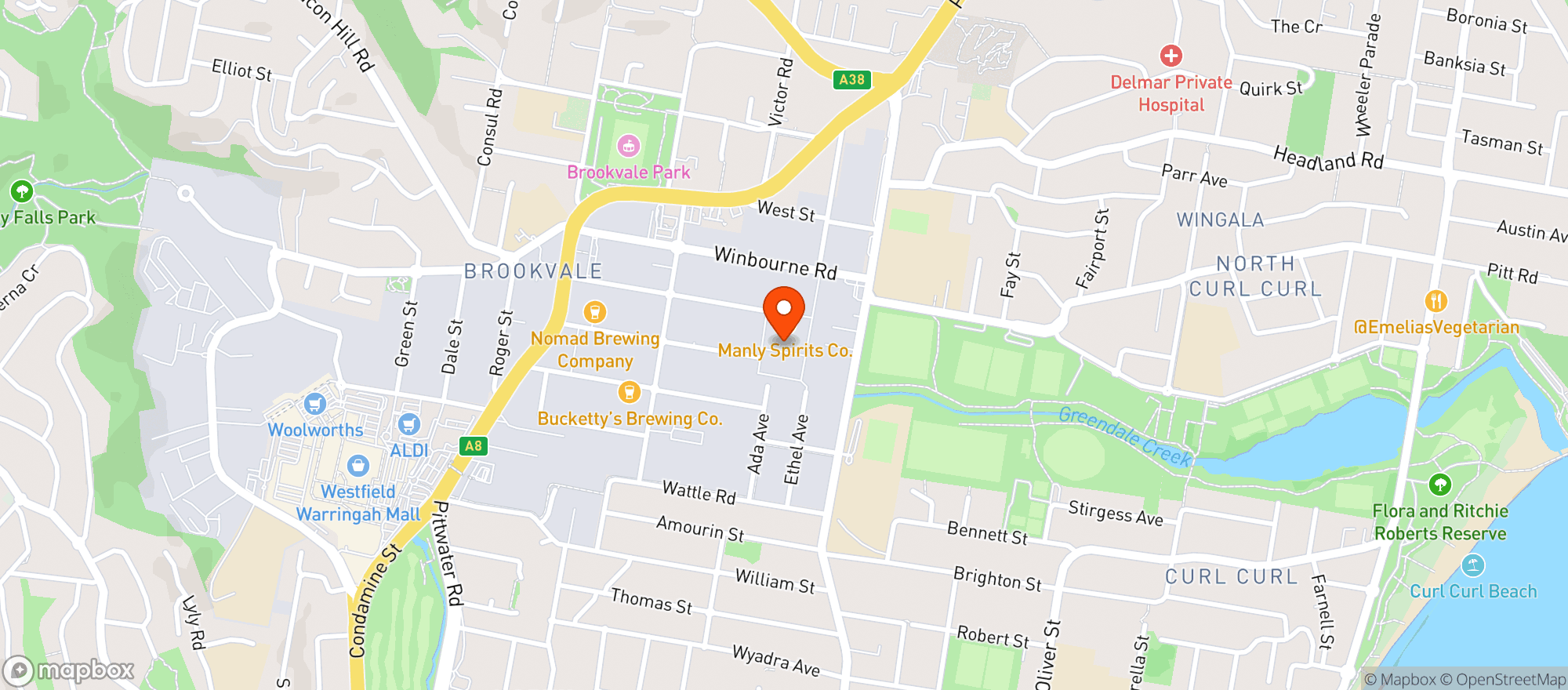 Map showing 4 Pines Truckbar