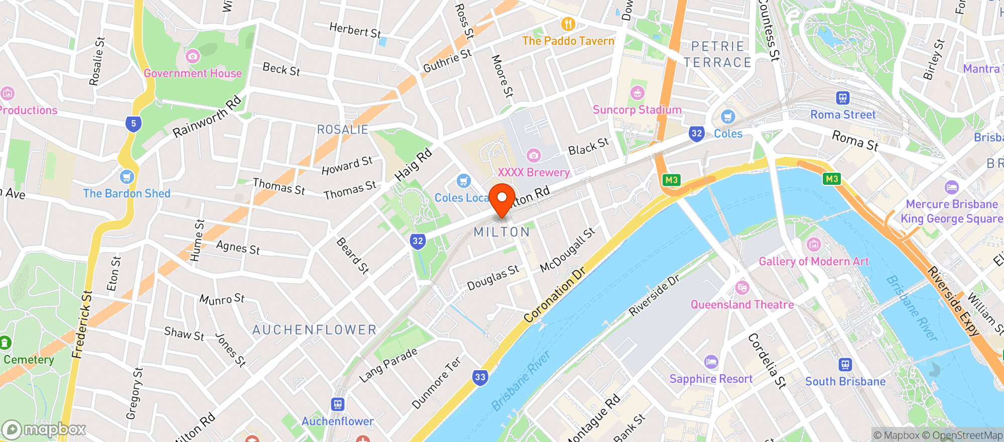 Map showing The Scratch Bar