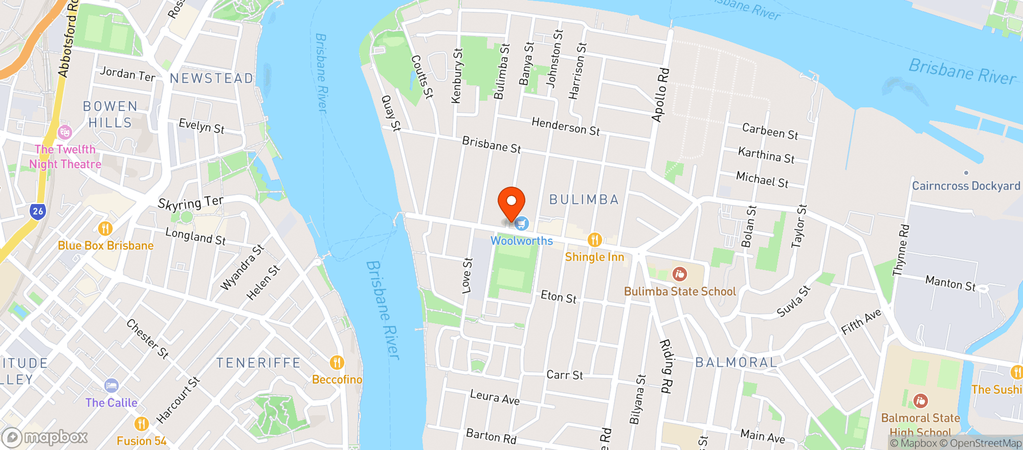 Map showing Liquorland Bulimba