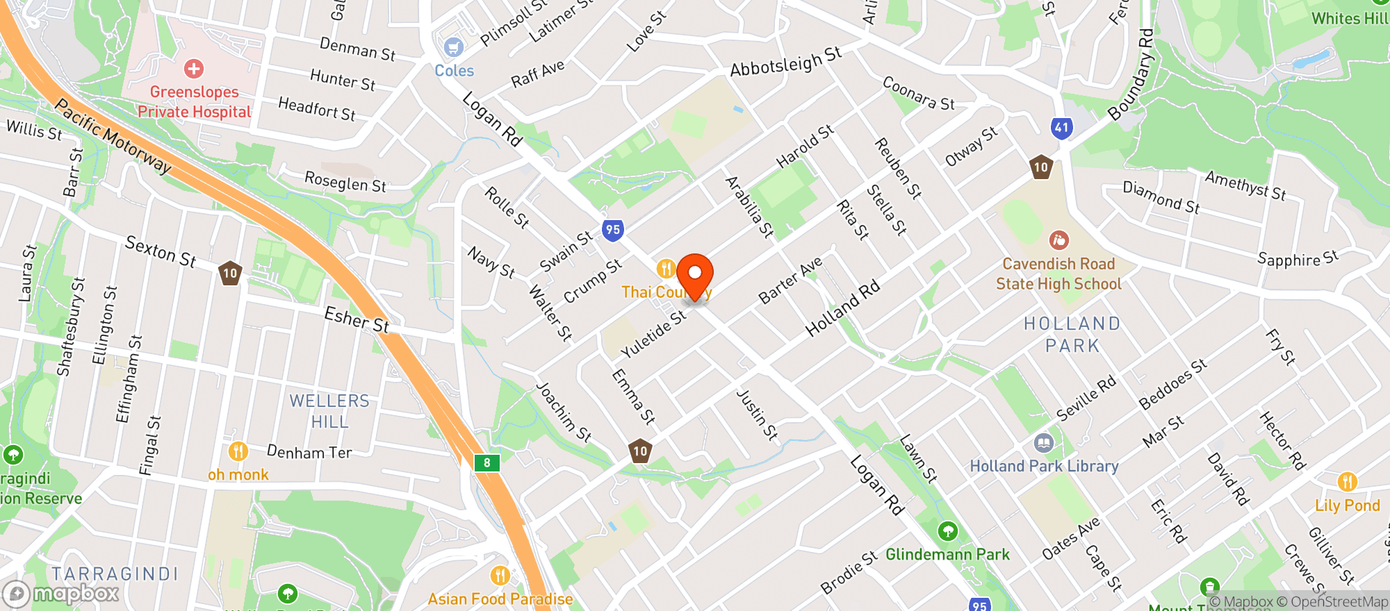 Map showing Holland Park Dan Murphys