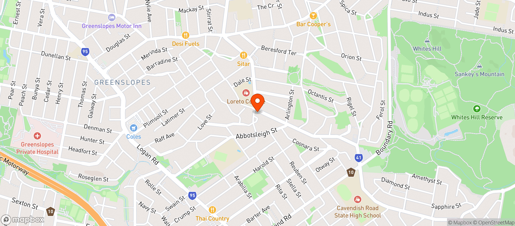 Map showing Liquorland Coorparoo