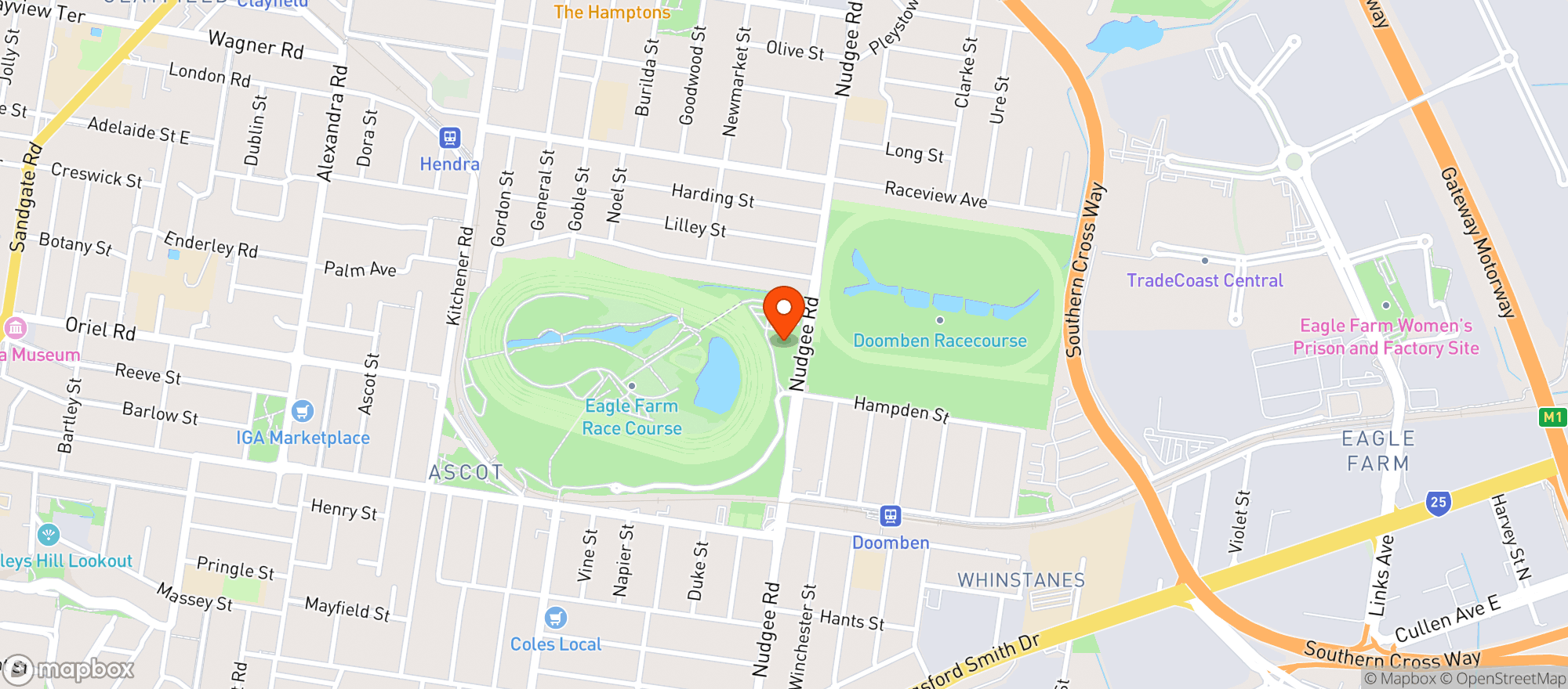 Map showing Ascot BWS