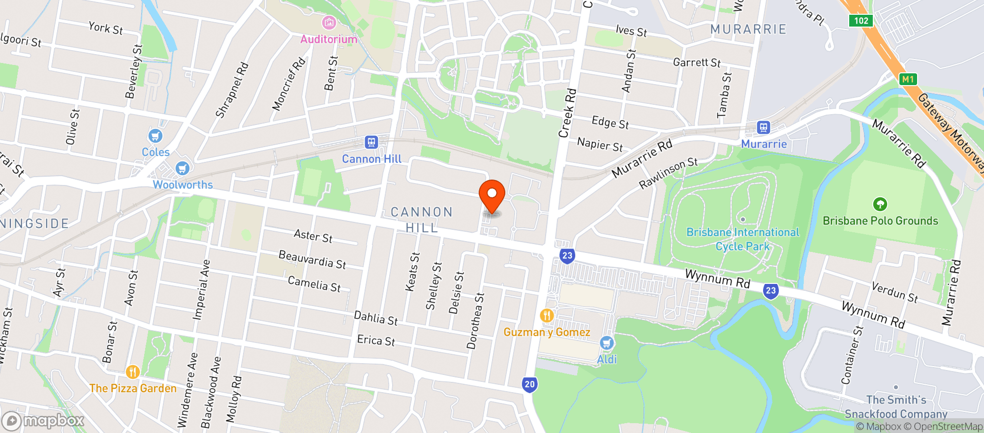 Map showing Liquorland Warehouse Cannon Hill