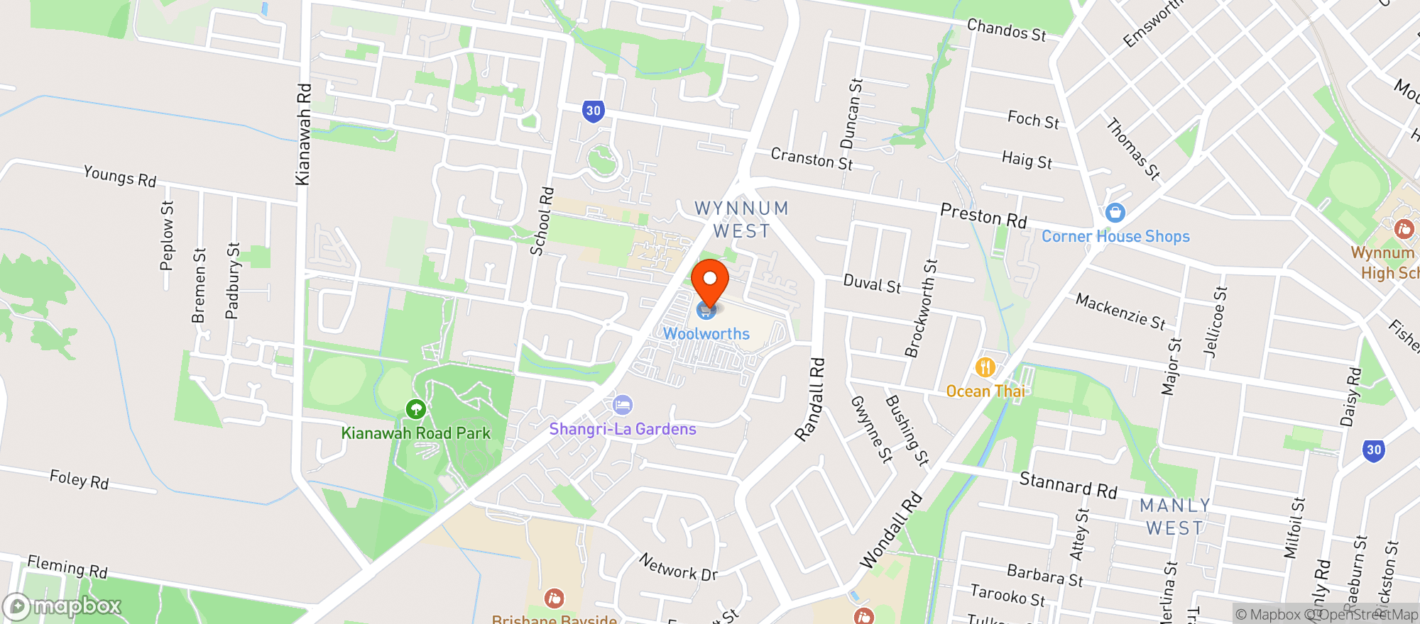 Map showing The Non Alcoholic Club at Hive Marketplace Wynnum