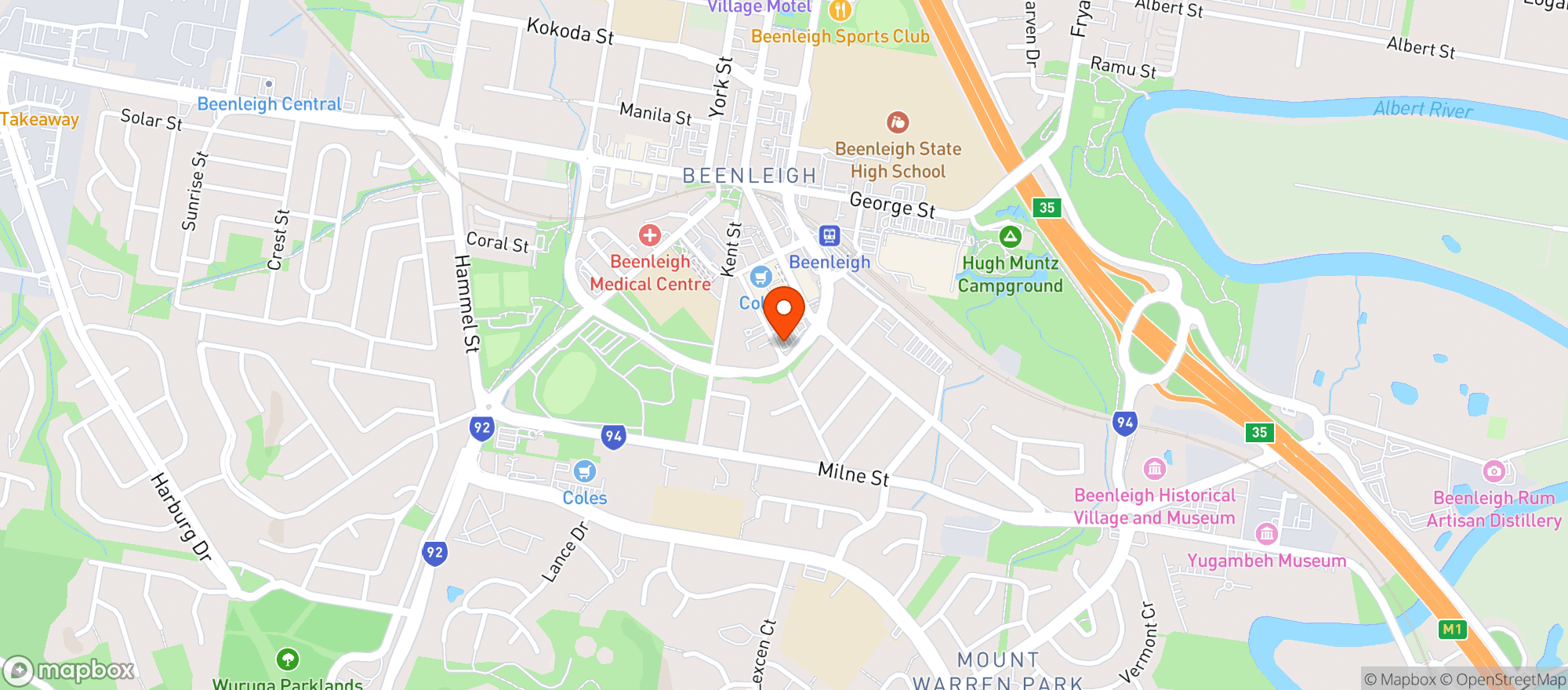 Map showing Liquorland Beenleigh