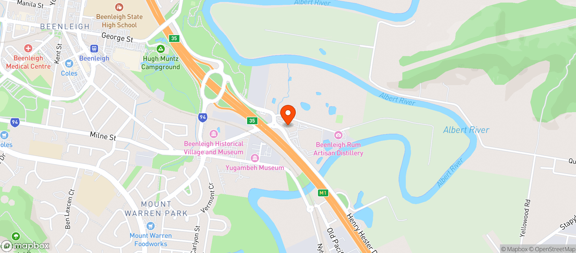 Map showing Liquorland Beenleigh Tav Liquor