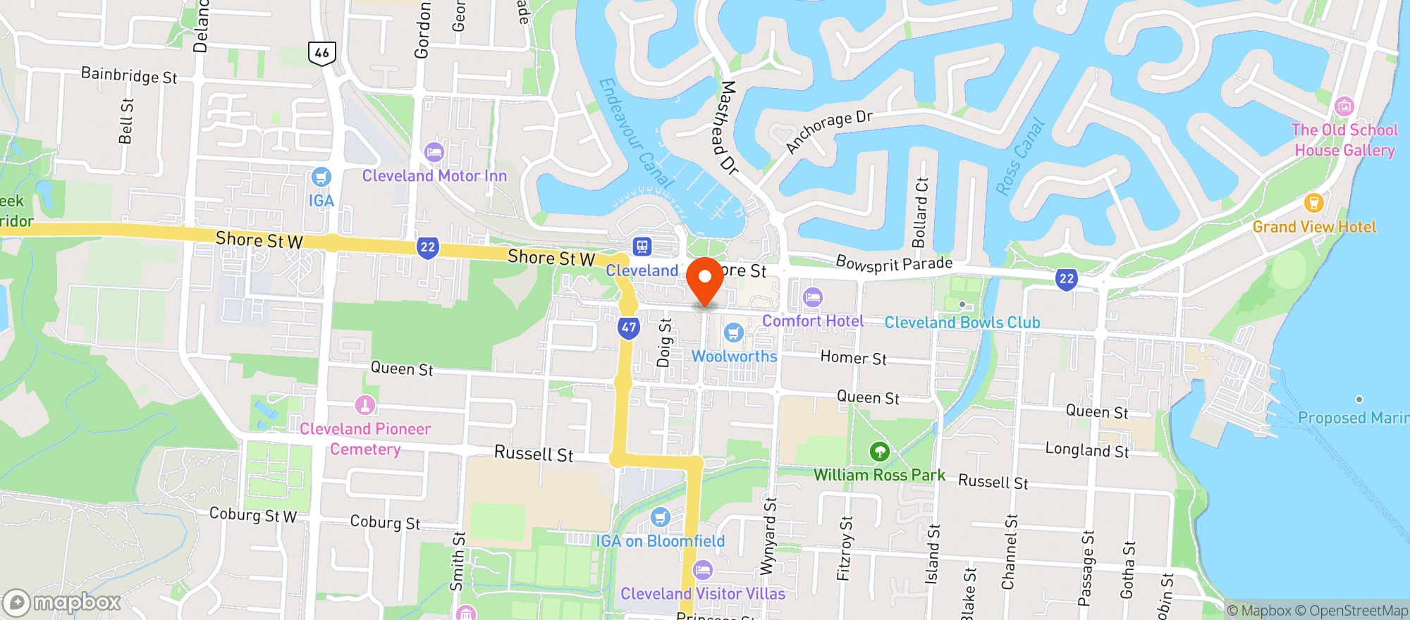 Map showing First Choice Liquor Market Raby Bay