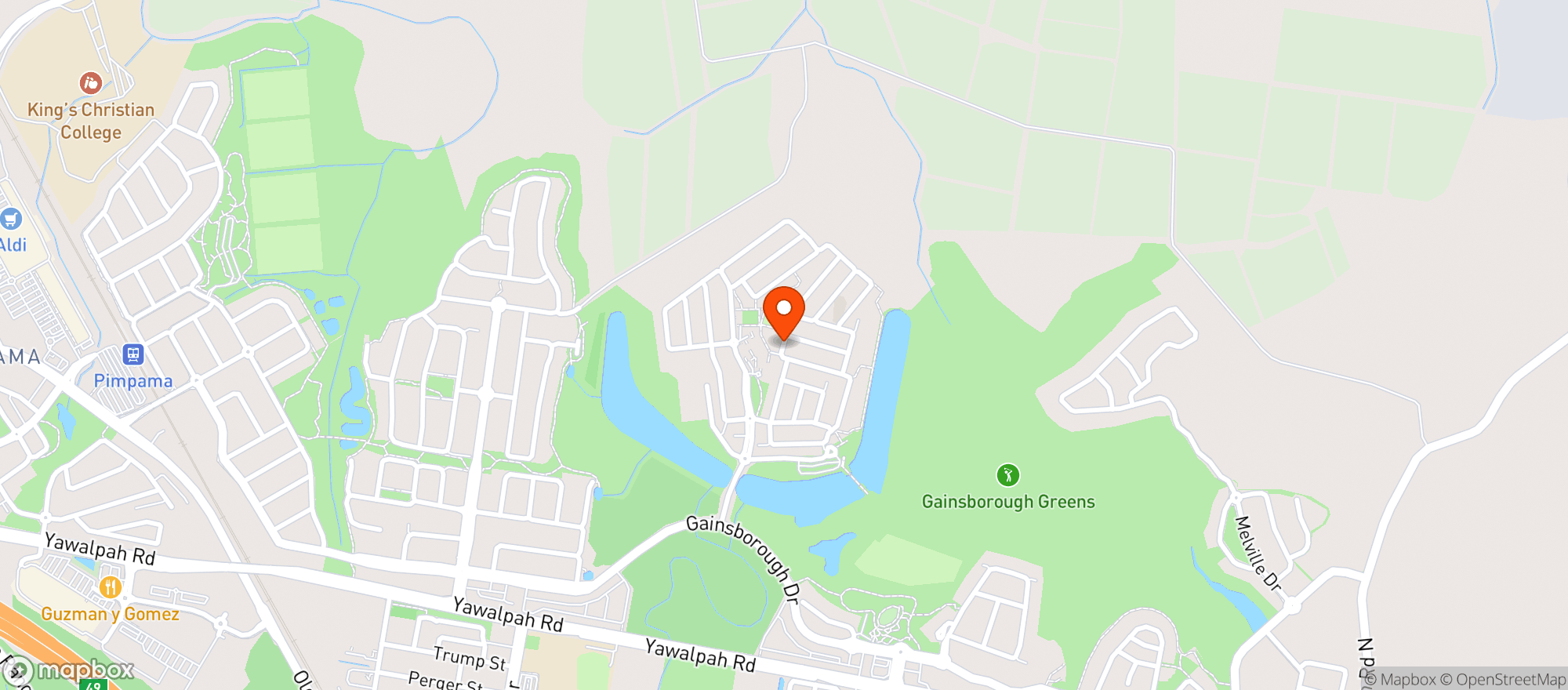 Map showing Liquorland Coomera Lodge Bottleshop