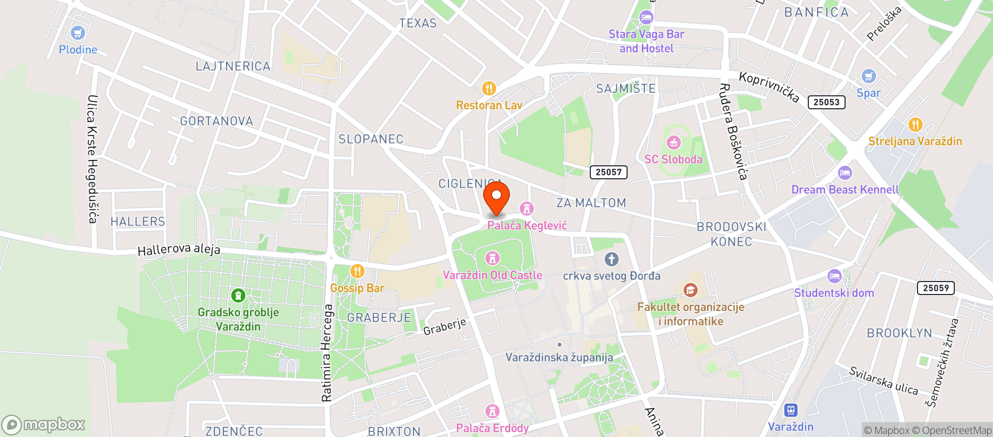 Map showing Restoran Bedem